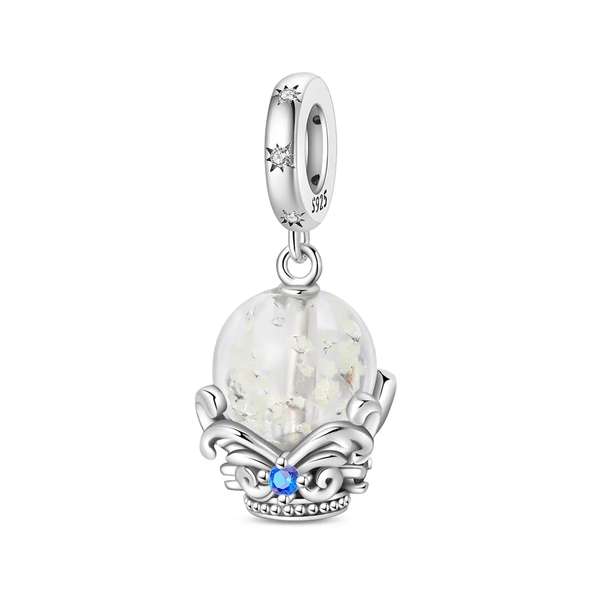KUNSIR Ciondolo in Argento Sterling 925 con Cubic Zirconia per Braccialetti e Collane Europei - immagine 1