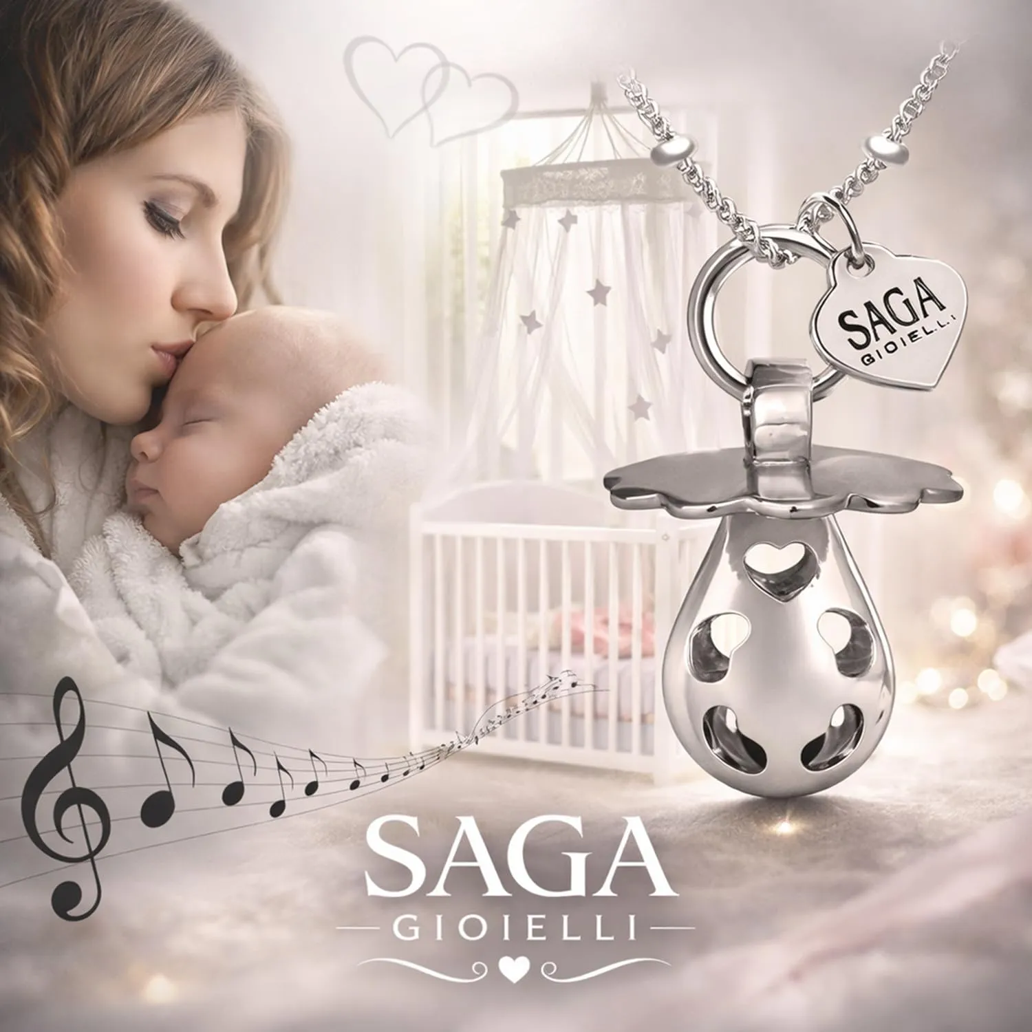 SAGA GIOIELLI Collana Chiama Angeli Gravidanza con Ciuccio Sonoro - immagine 4