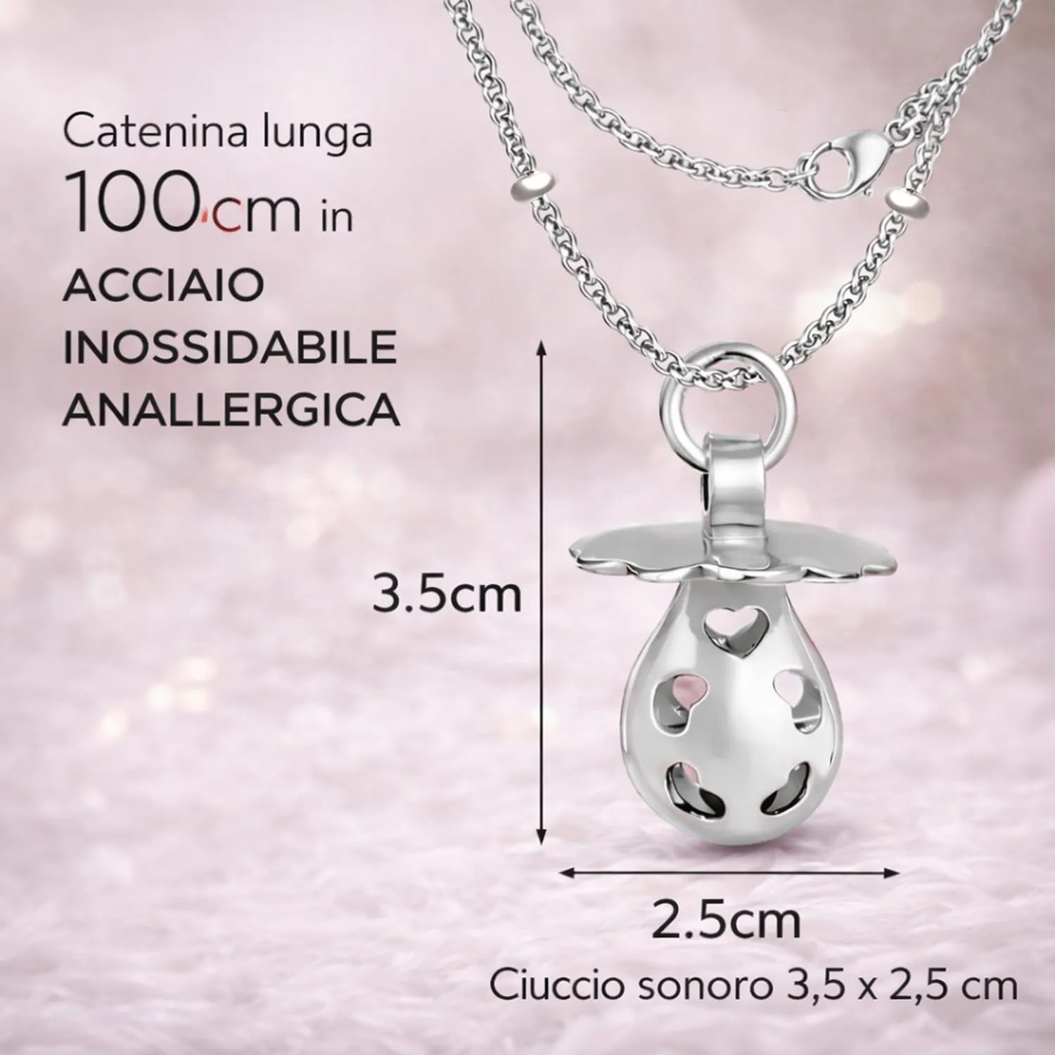 SAGA GIOIELLI Collana Chiama Angeli Gravidanza con Ciuccio Sonoro - immagine 5