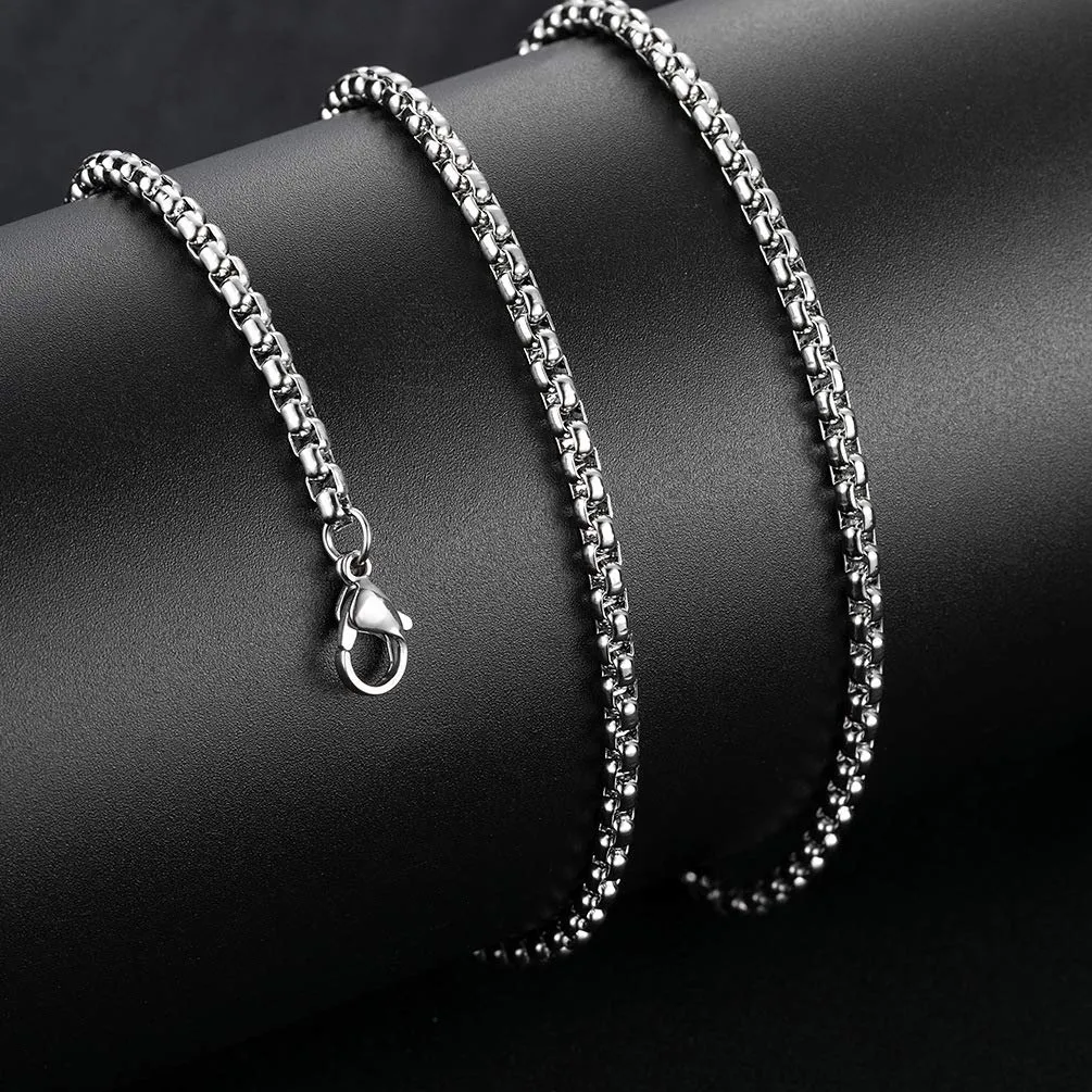 OSTAN Collana in Acciaio Inox e Argento a Maglia Veneziana, 32272021A11 - immagine 2