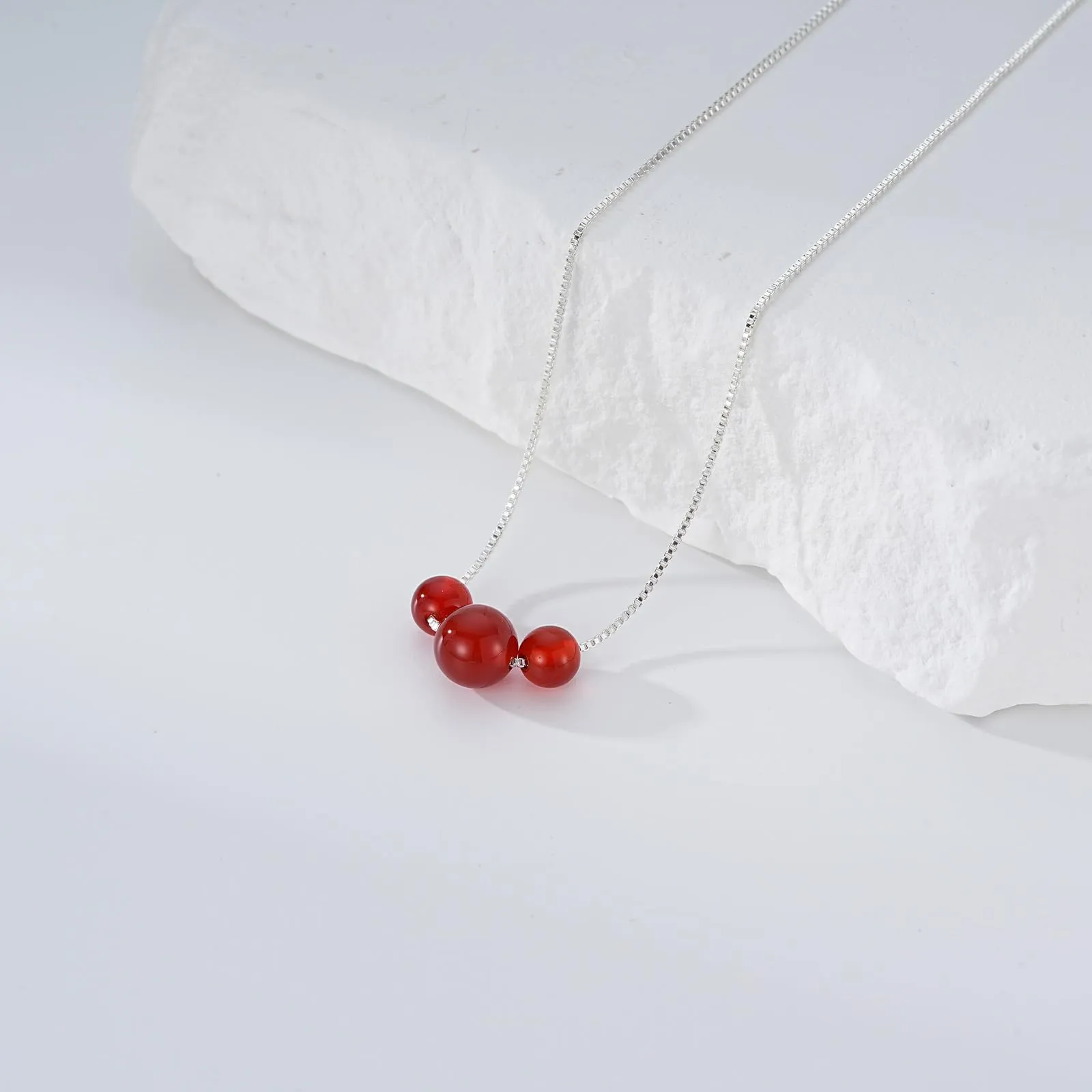 Aretas Collana in Argento 925 con Pietre Naturali Corniola - immagine 4