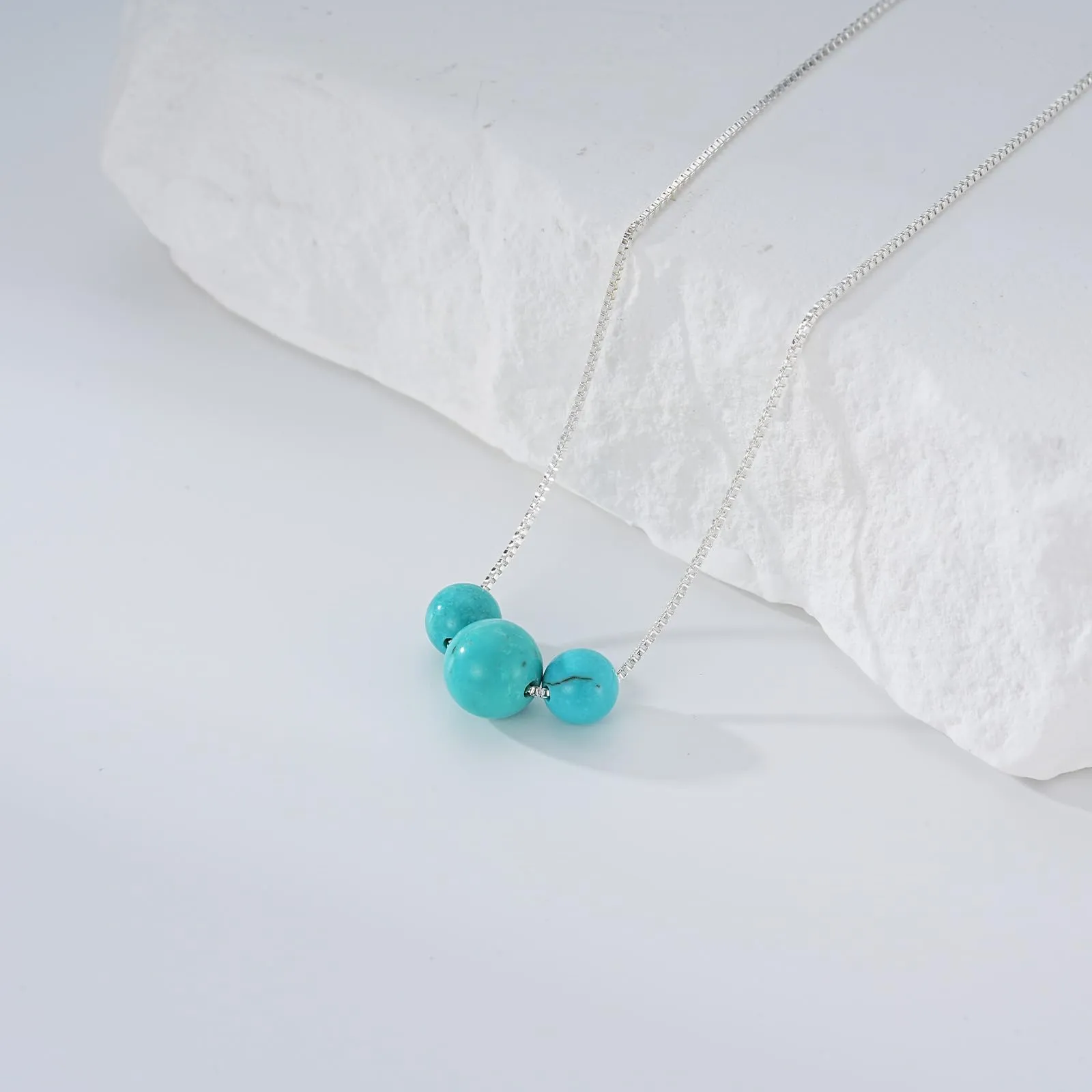 Aretas Collana in Turchese e Argento 925, 42+8cm - immagine 4