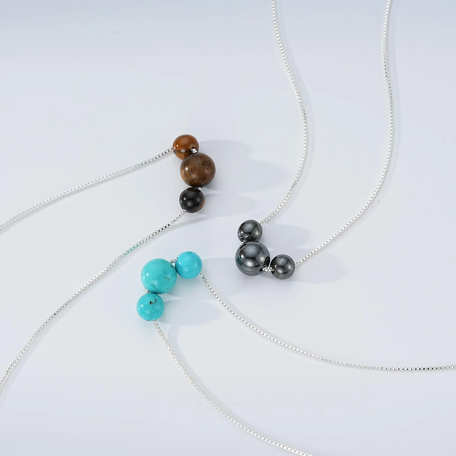 Aretas Collana in Turchese e Argento 925, 42+8cm - immagine 5
