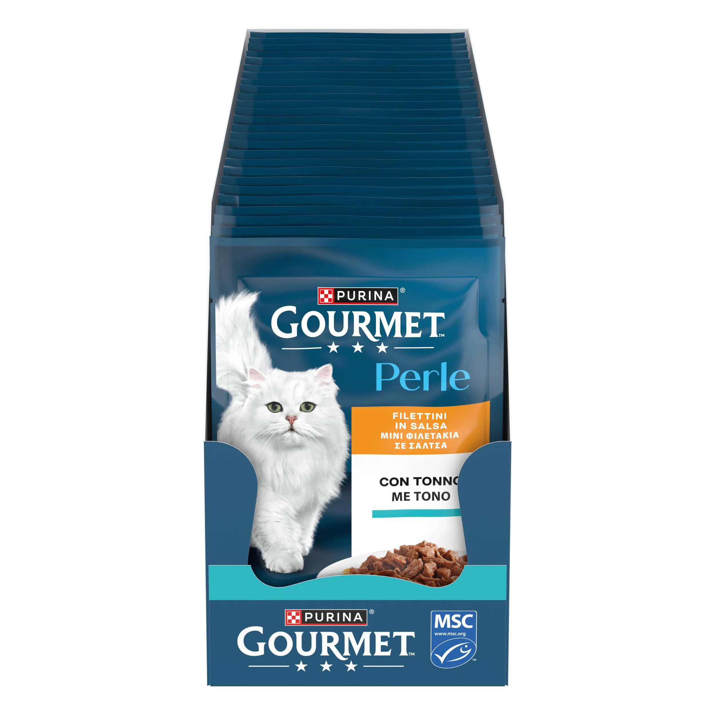 Gourmet Perle Gatto Filettini in Salsa con Tonno (26 x 85g) - immagine 1