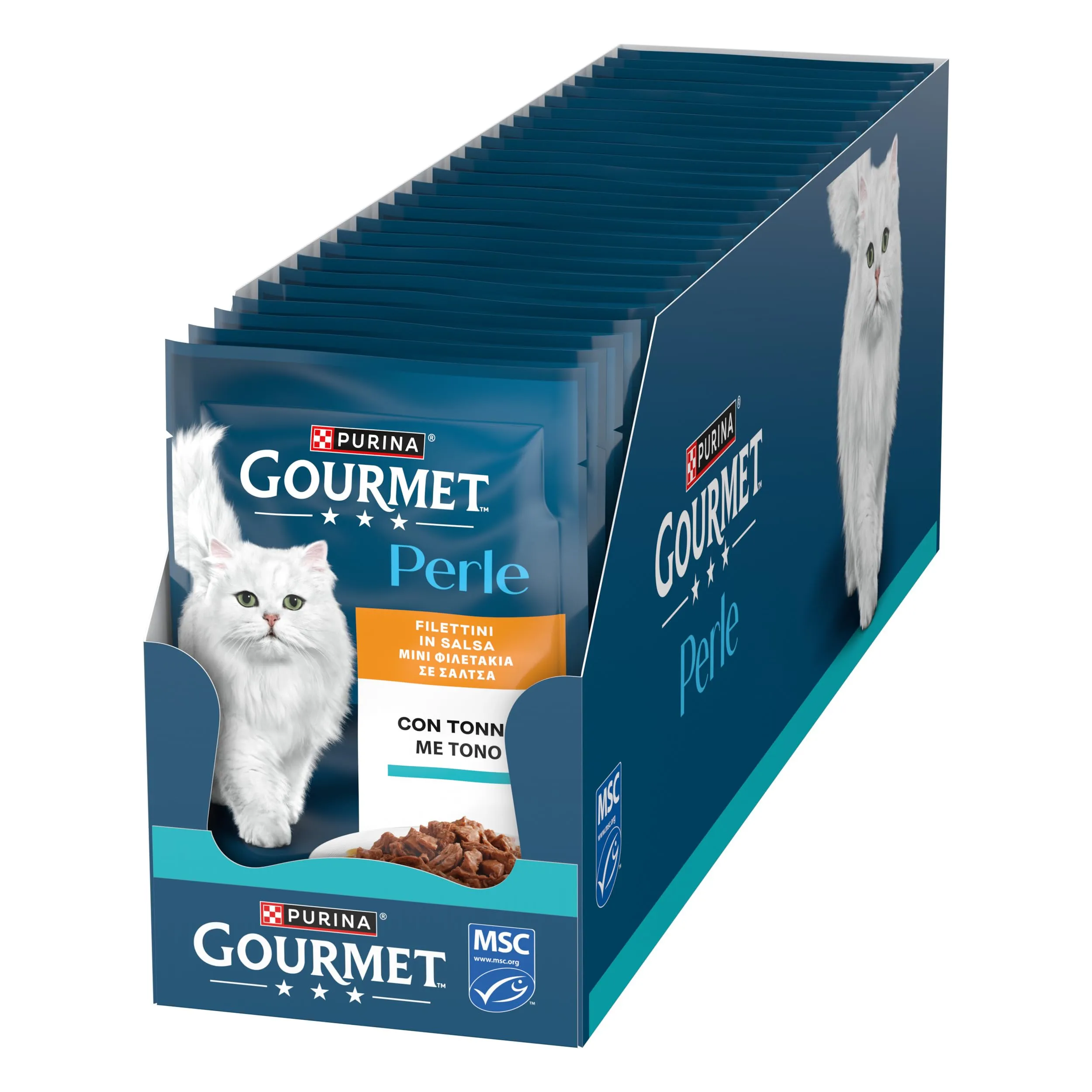 Gourmet Perle Gatto Filettini in Salsa con Tonno (26 x 85g) - immagine 4