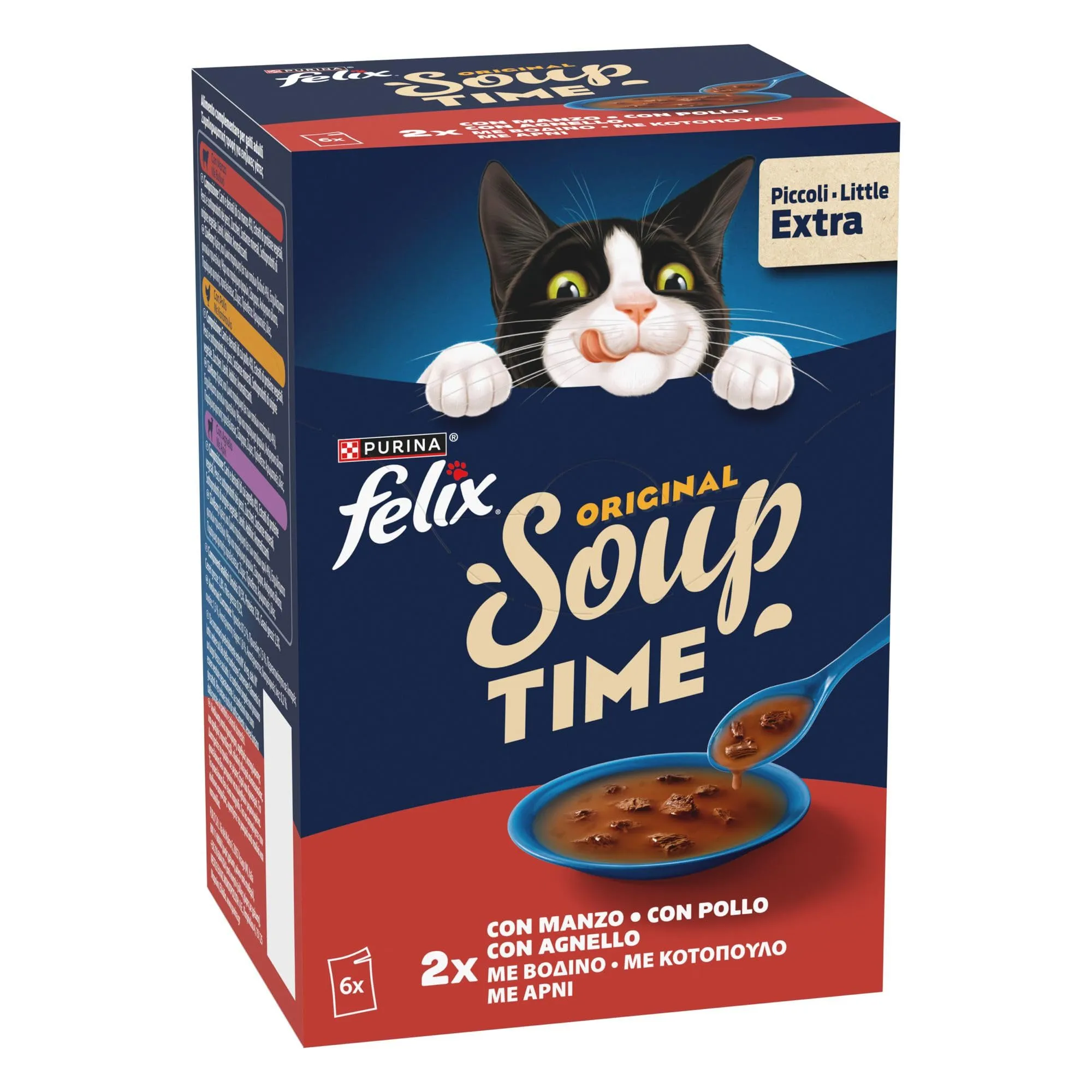Felix Soup Time Original Cibo Umido per Gatti Adulti, 48 x 48g - immagine 2