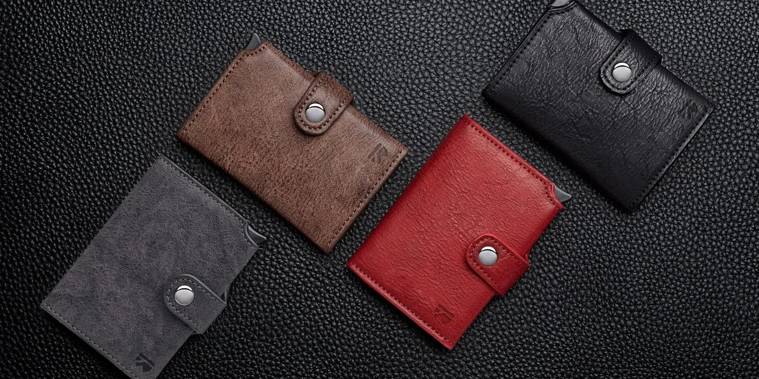 BEWMER v2 Portafoglio Slim in Similpelle con Protezione RFID, Nero - immagine 7