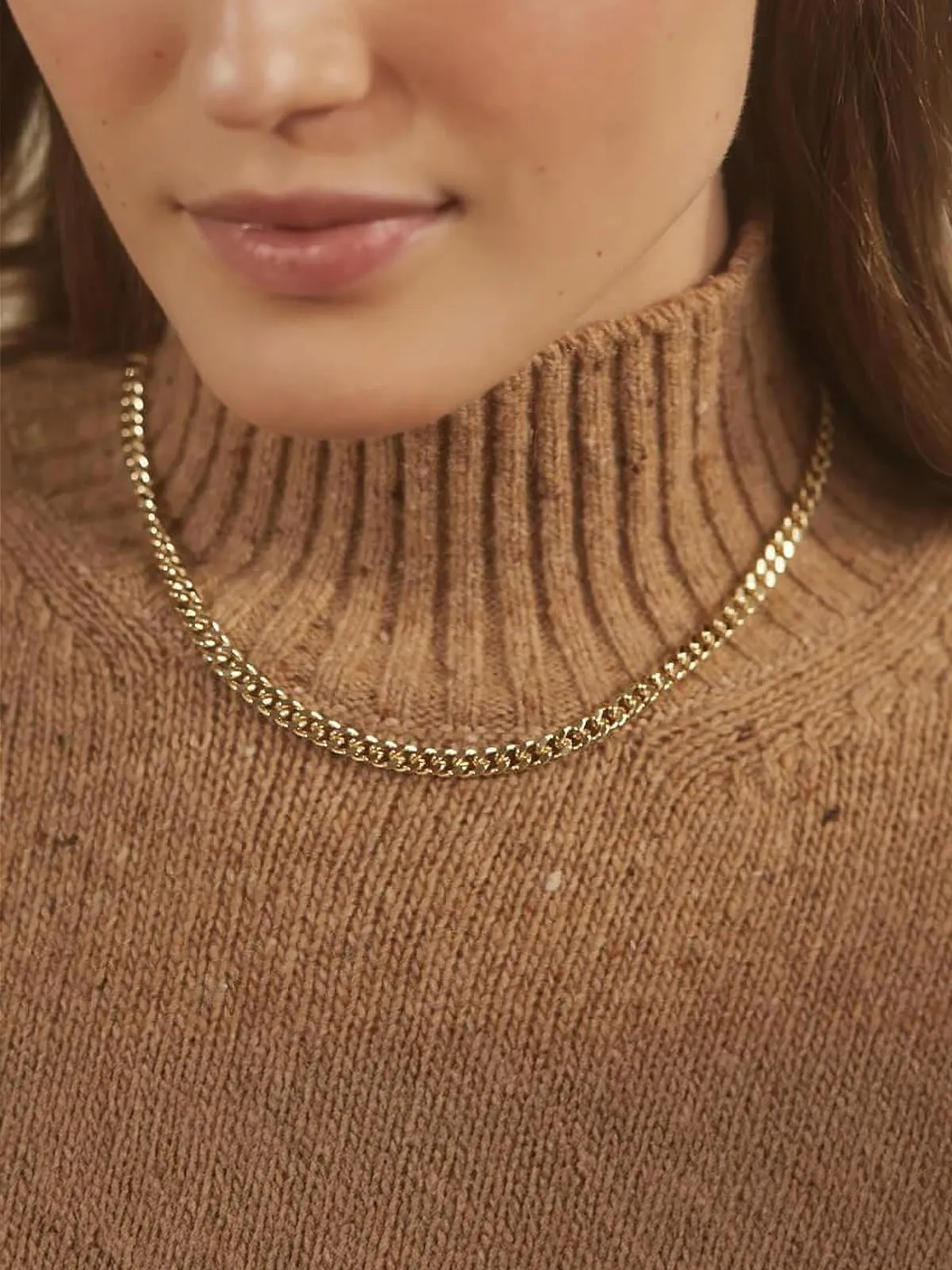 ChainsHouse Collana a Maglia Cubana in Acciaio Inossidabile 316L, 6 mm, Oro - immagine 3