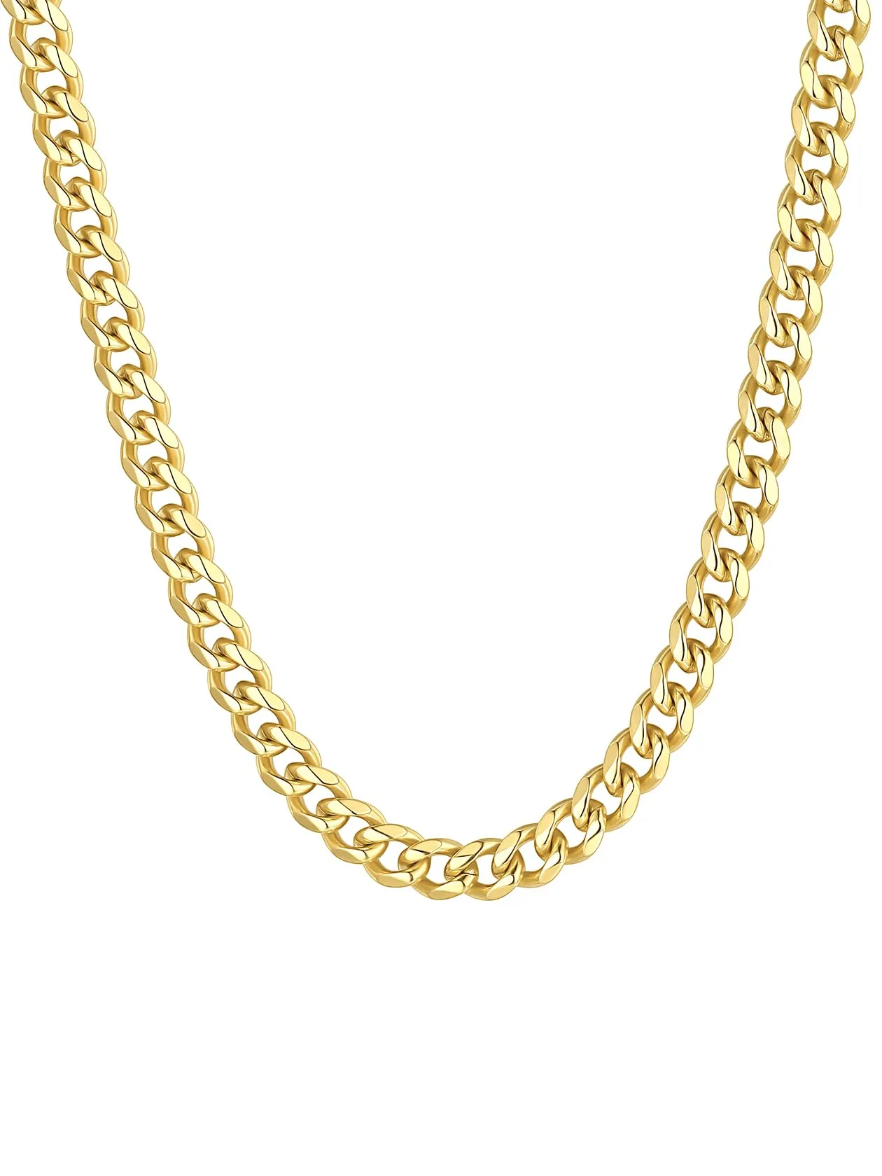 ChainsHouse Collana a maglia cubana in acciaio inossidabile oro, 6mm, 51cm - immagine 1