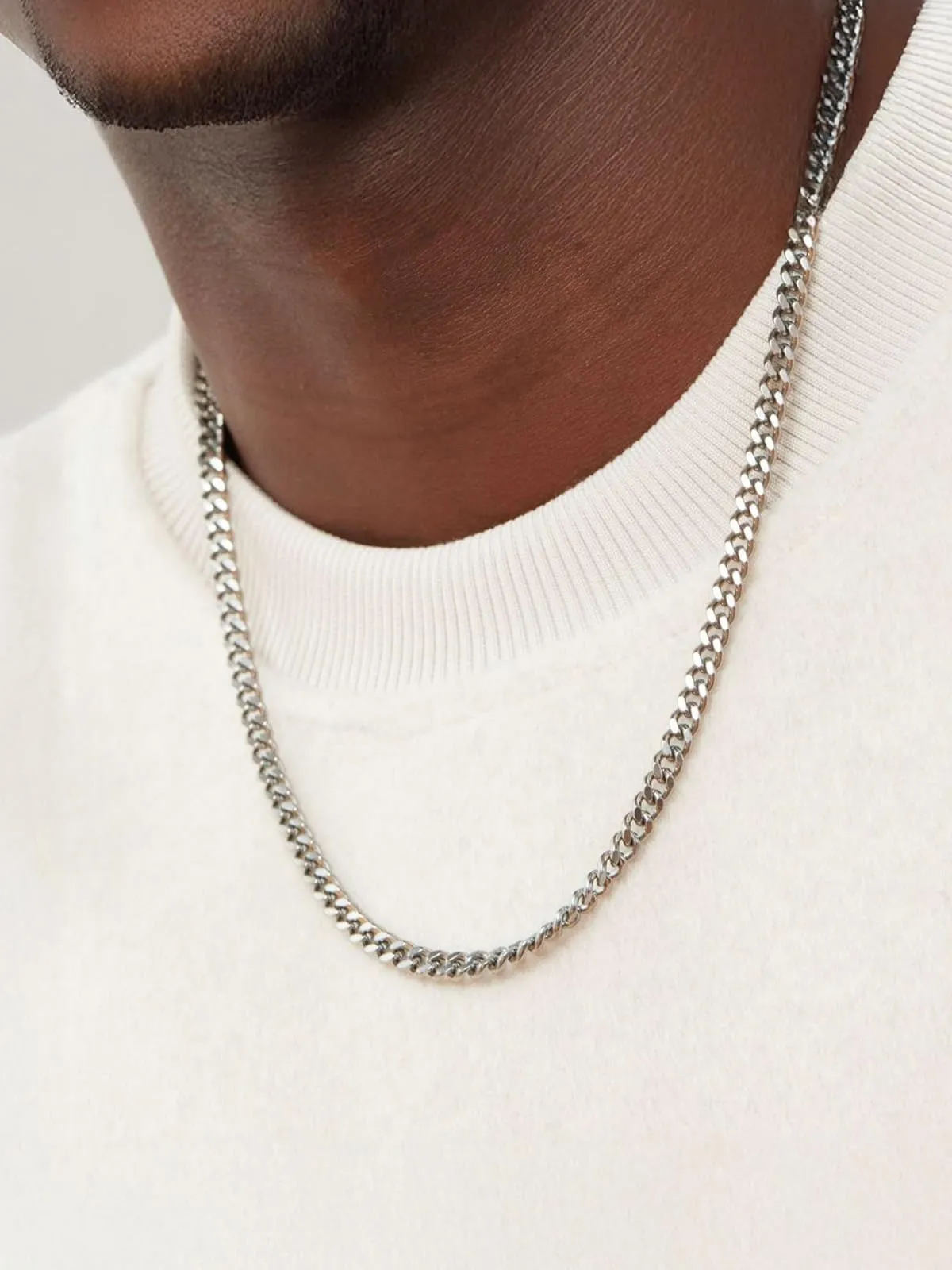 ChainsHouse Collana a Maglia Cubana in Acciaio Inossidabile 316L, 6 mm - immagine 3