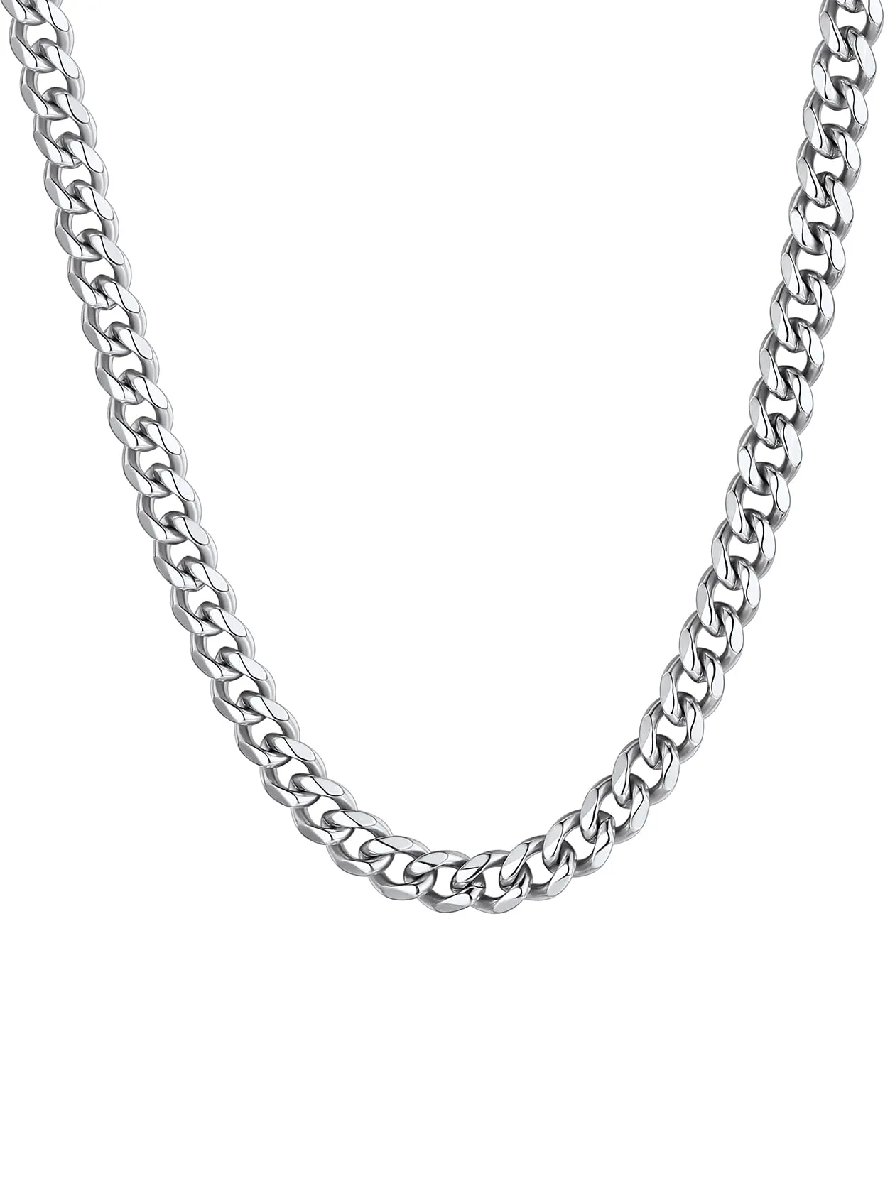 ChainsHouse Collana cubana in acciaio inossidabile 6mm, 24 pollici - immagine 1