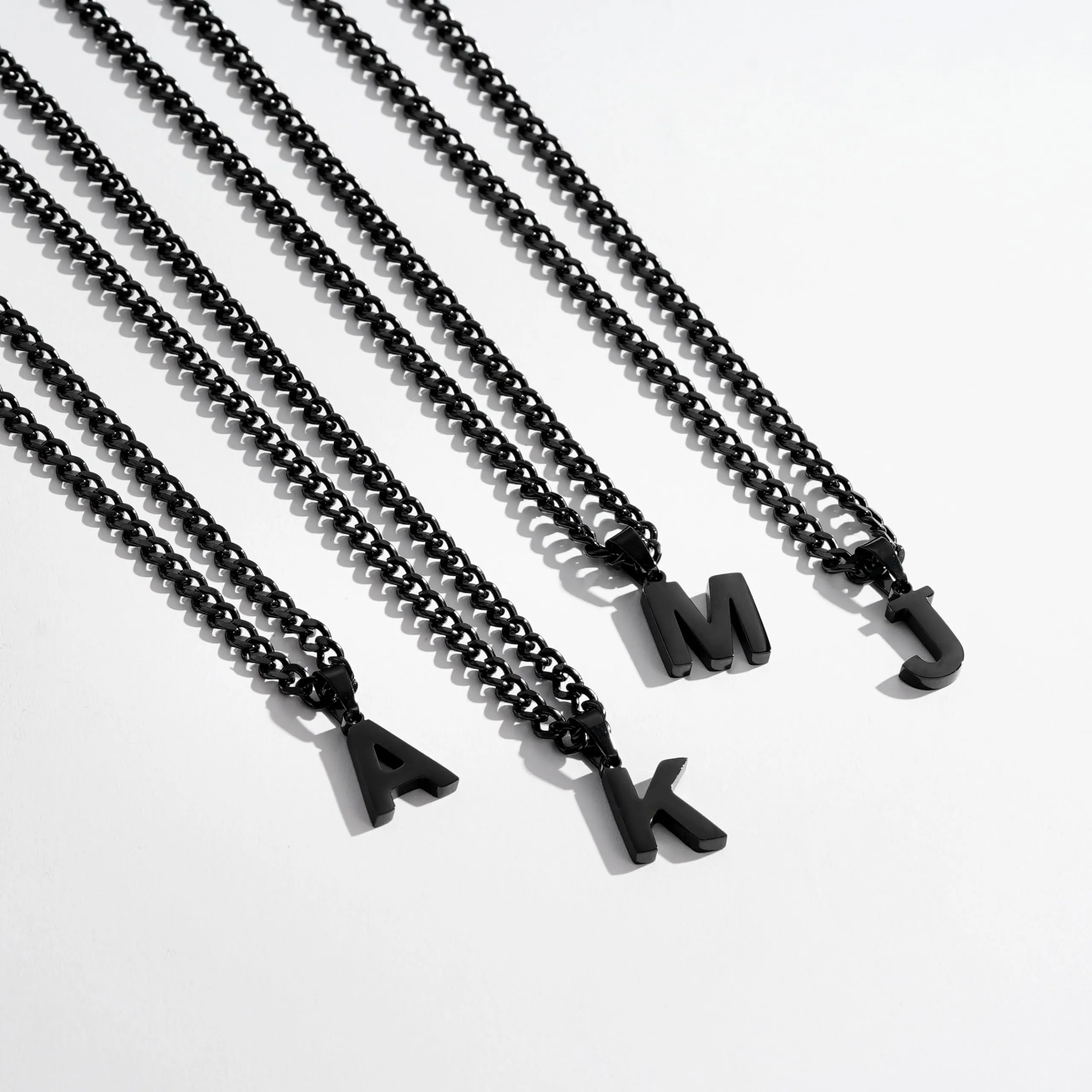 Esmoly Collana Uomo Catena Cubana e Serpente con Lettera H, Acciaio Inossidabile 316L, Nero, 18+20 Pollici - immagine 6