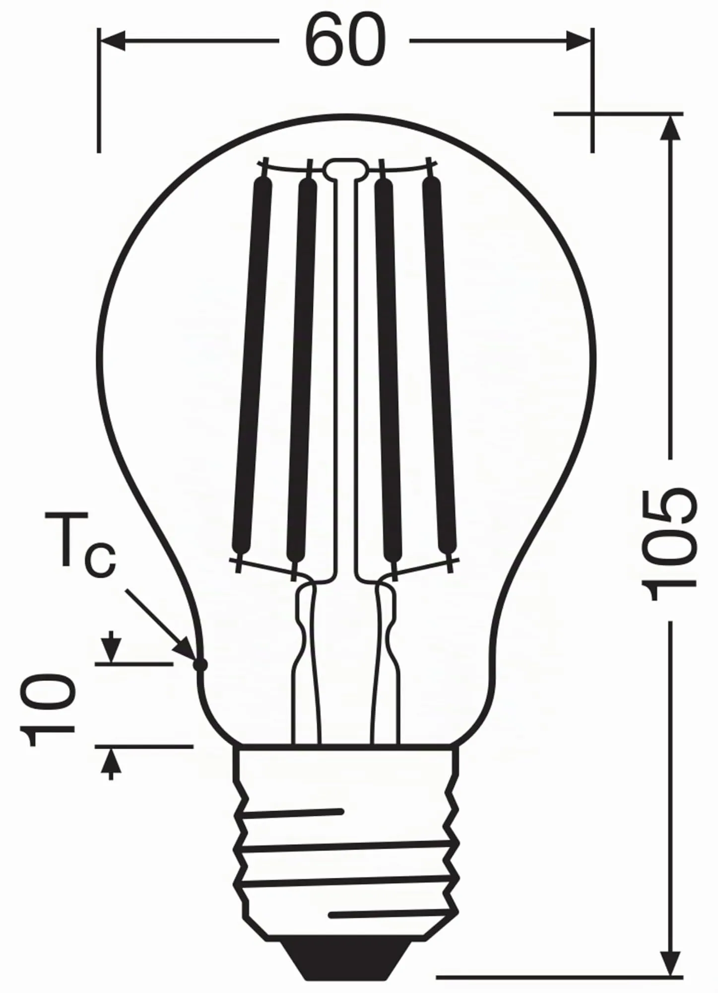 OSRAM LED Classic Lampada LED a filamento, vetro trasparente, E27, 2.2W, 470 lm, Classe A, Bianco Caldo - immagine 5