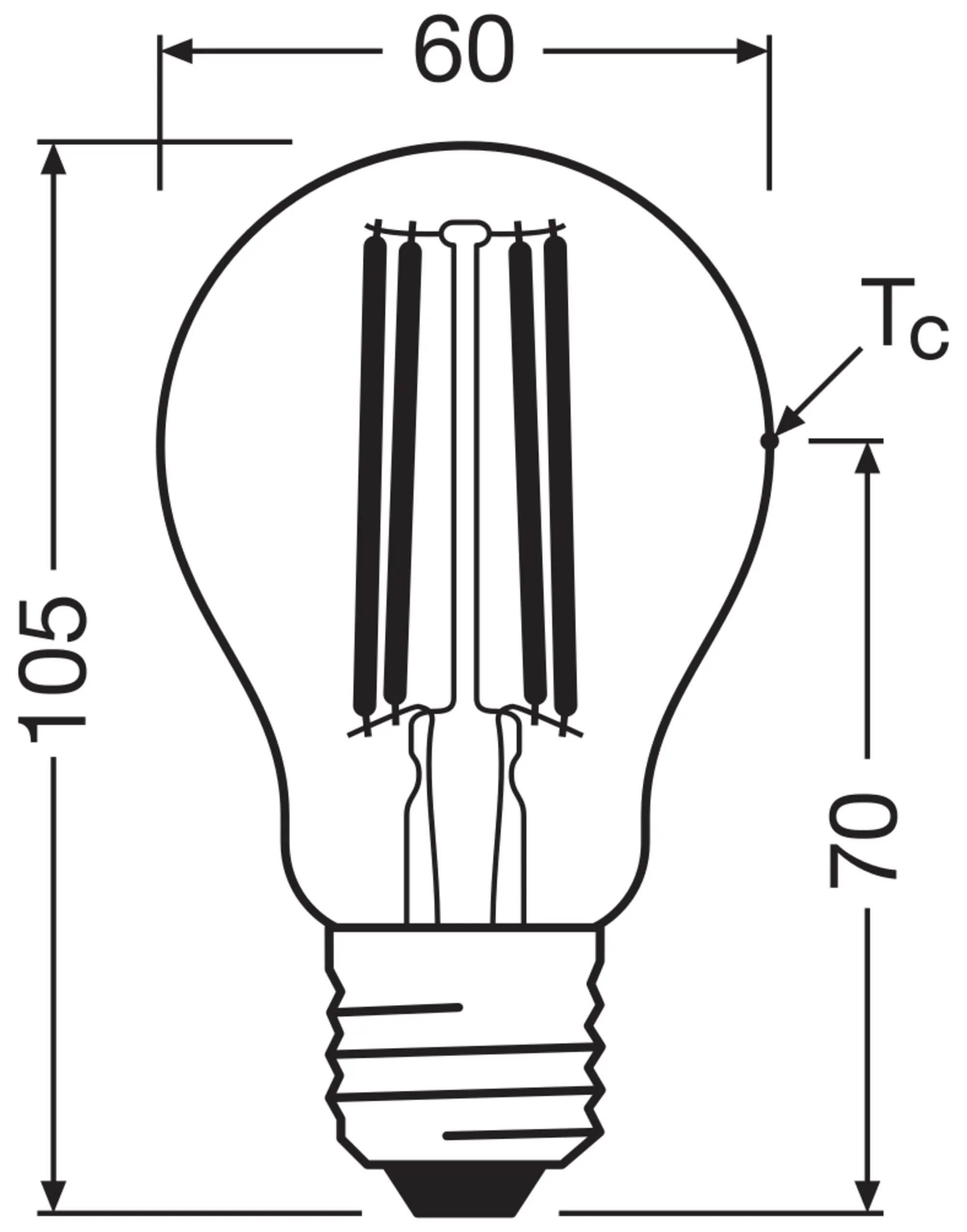 OSRAM Energy Class LED Classic, 3.8 W, 806 lm, E27, 4000 K, CRI 80, Trasparente, IP20, 60 mm - immagine 5
