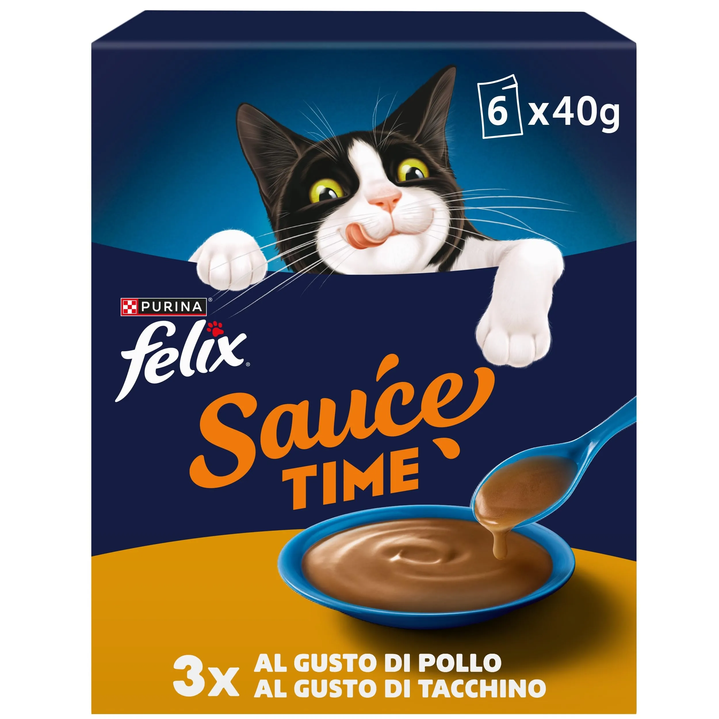 Felix Sauce Time Cibo Umido per Gatti Adulti, 48 Bustine da 40g - immagine 2