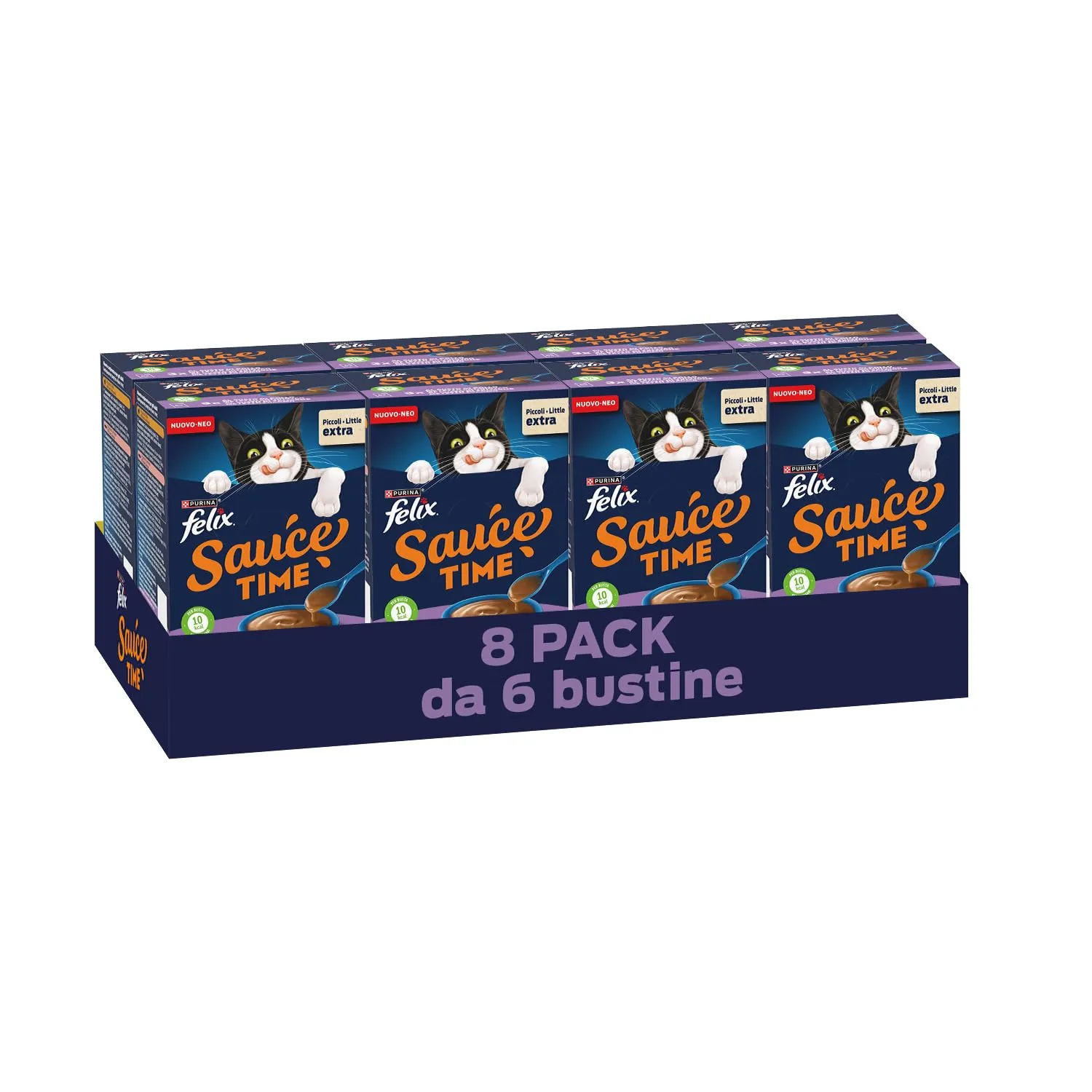 Felix Sauce Time Cibo Umido per Gatti Adulti, 48 Bustine da 40g - immagine 1