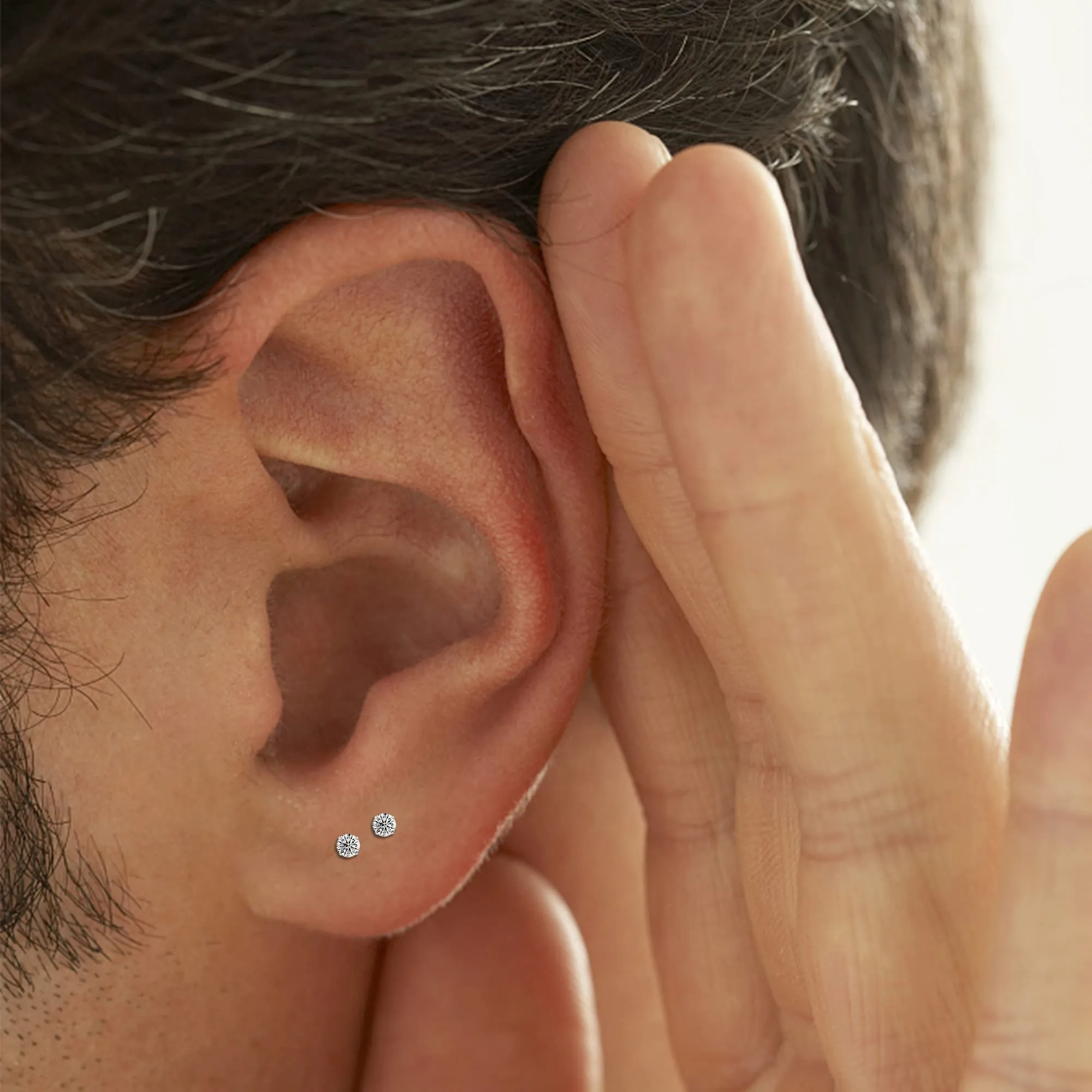Diamday Set 6 Paia di Orecchini a Cartilagine 20G, Acciaio Chirurgico 316L, Tragus CZ Small Helix Piercing Ipoallergenici, Argento (2mm) - immagine 6