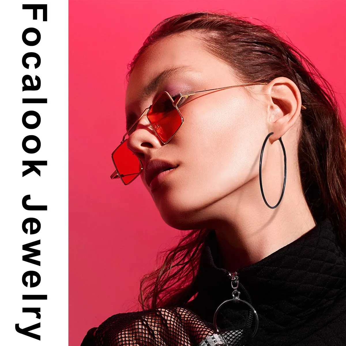 FOCALOOK 3 Paia Orecchini a Cerchio Donna in Acciaio Inox - immagine 5