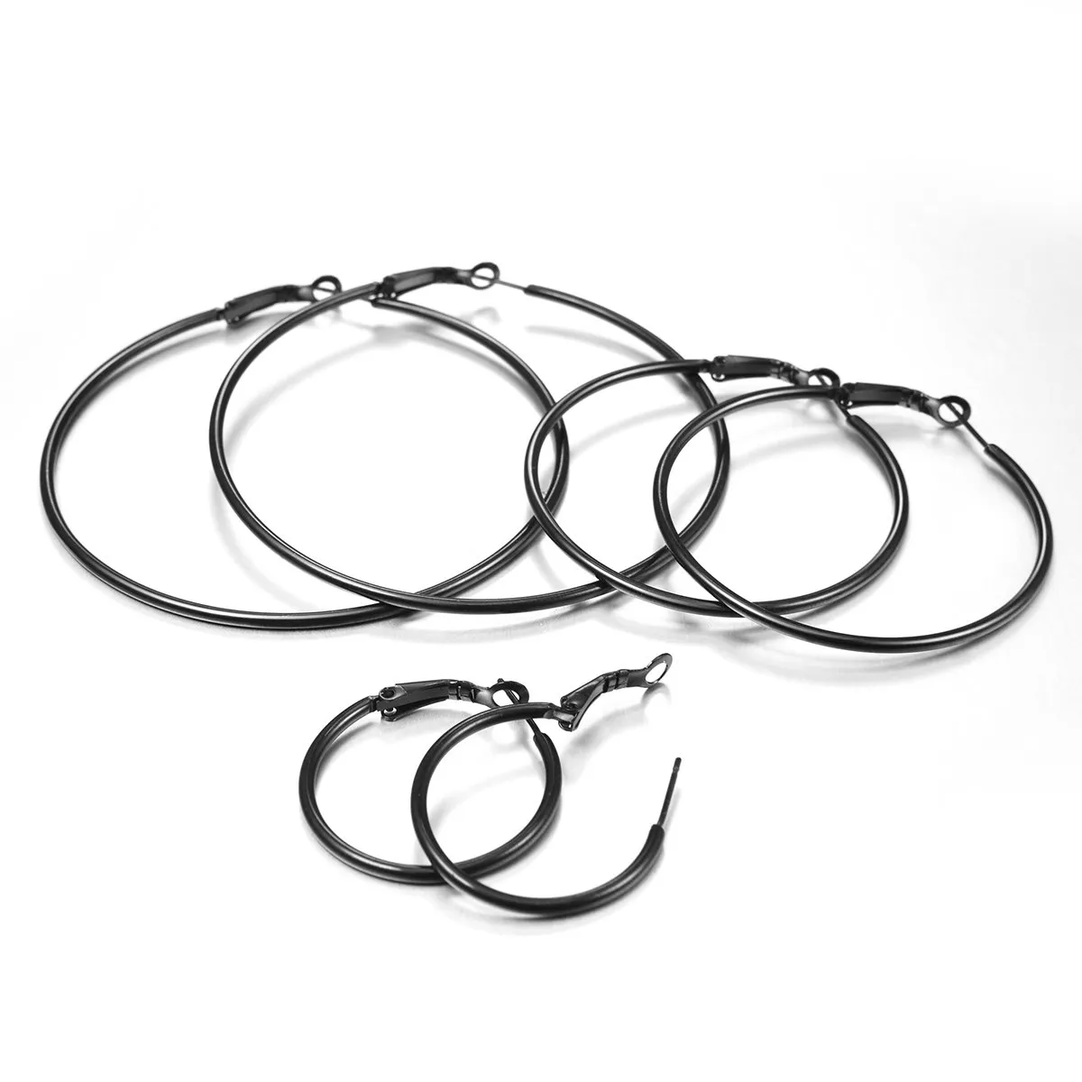 FOCALOOK 3 Paia Orecchini a Cerchio Donna in Acciaio Inox - immagine 6