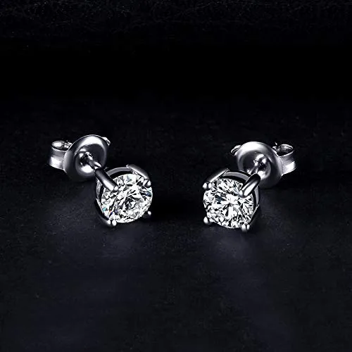 Gold Gala Orecchini Punto Luce in Argento 925 Rodiato con Zirconi Bianchi Taglio Diamante 5 mm - immagine 2