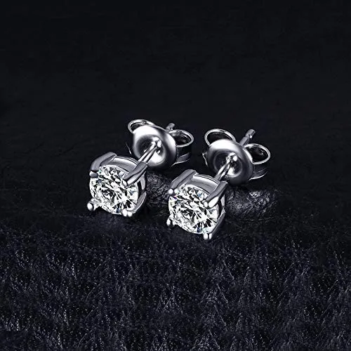Gold Gala Orecchini Punto Luce in Argento 925 Rodiato con Zirconi Bianchi Taglio Diamante 5 mm - immagine 3