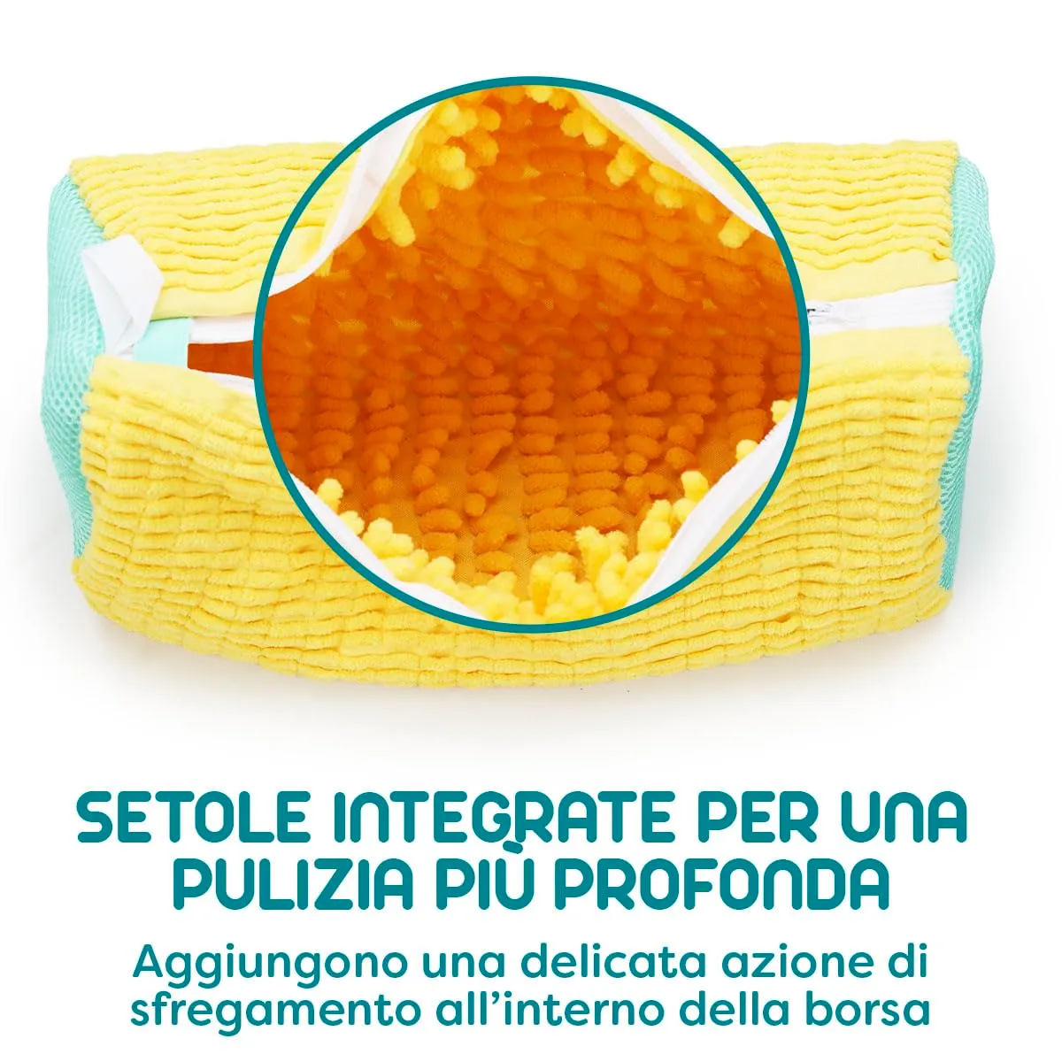 ZENO Shoe Washing Bag, 2 Pieces, Large, Yellow - immagine 4
