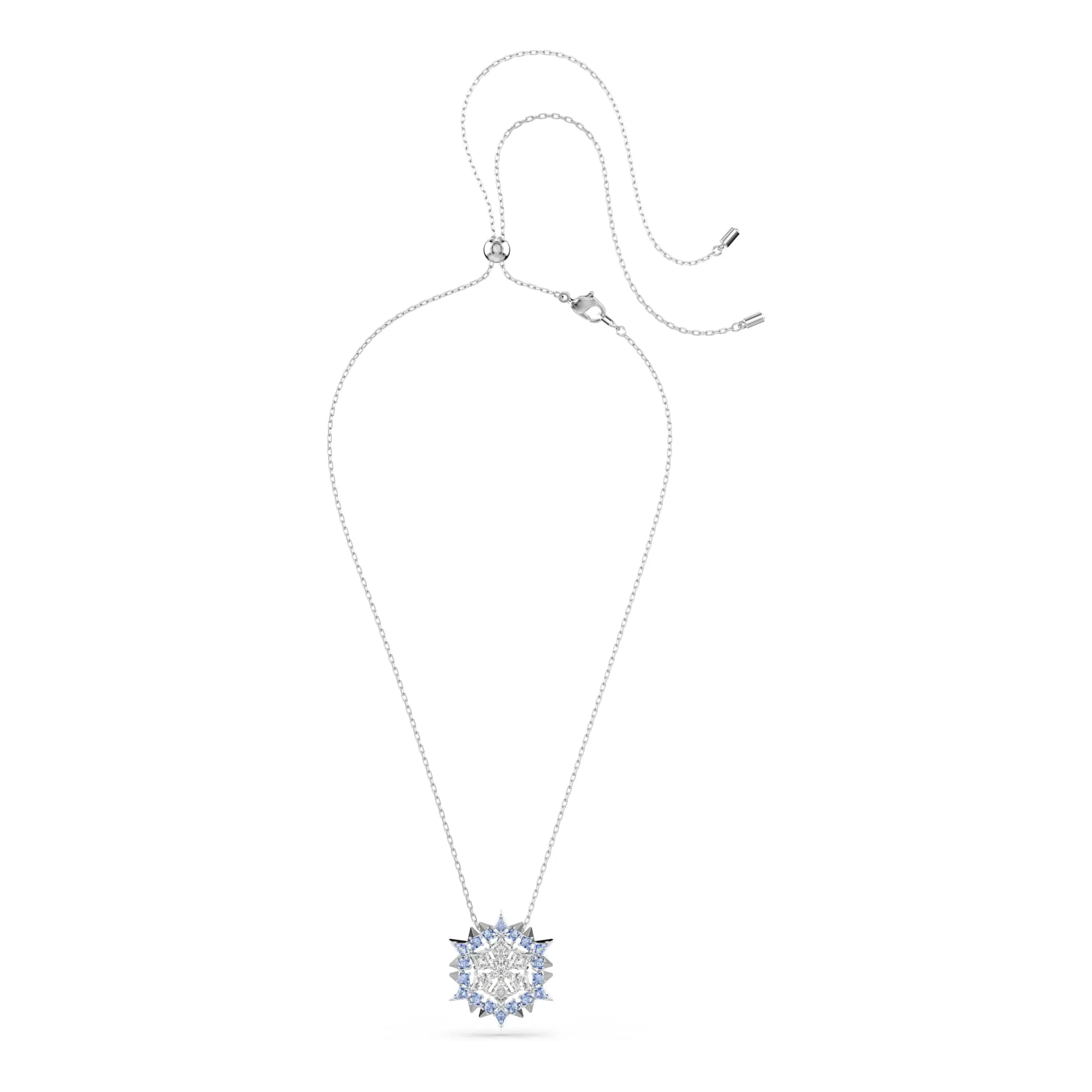 Swarovski Magic Pendente e Spilla Fiocco di Neve Blu Rodio - immagine 2