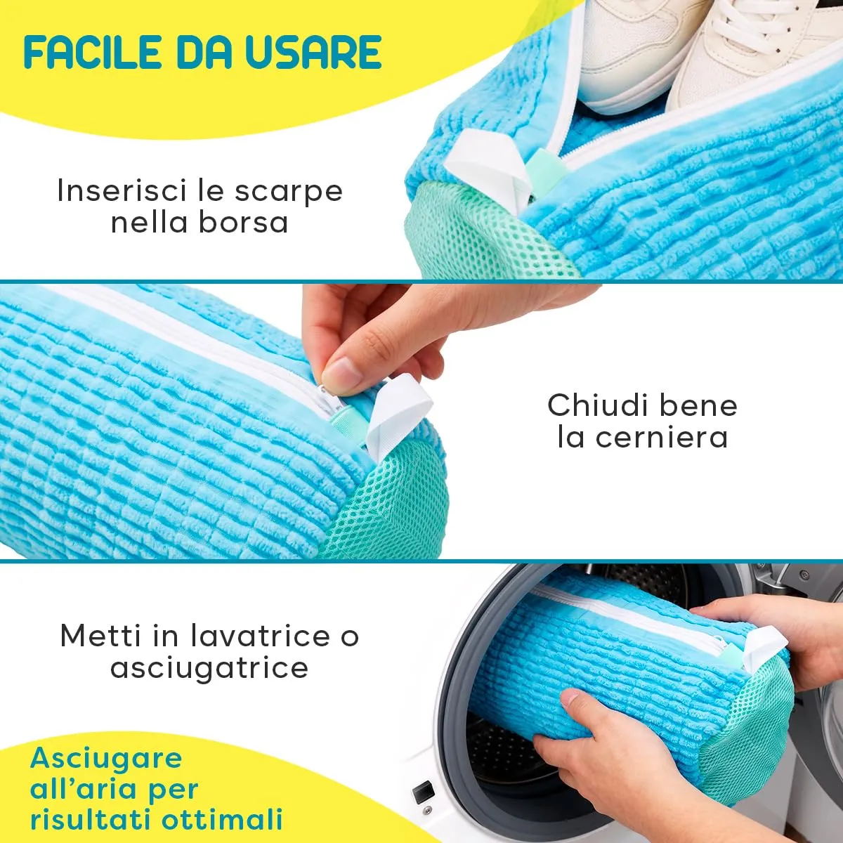 ZENO Shoe Washing Bag, 2 Pieces - immagine 8