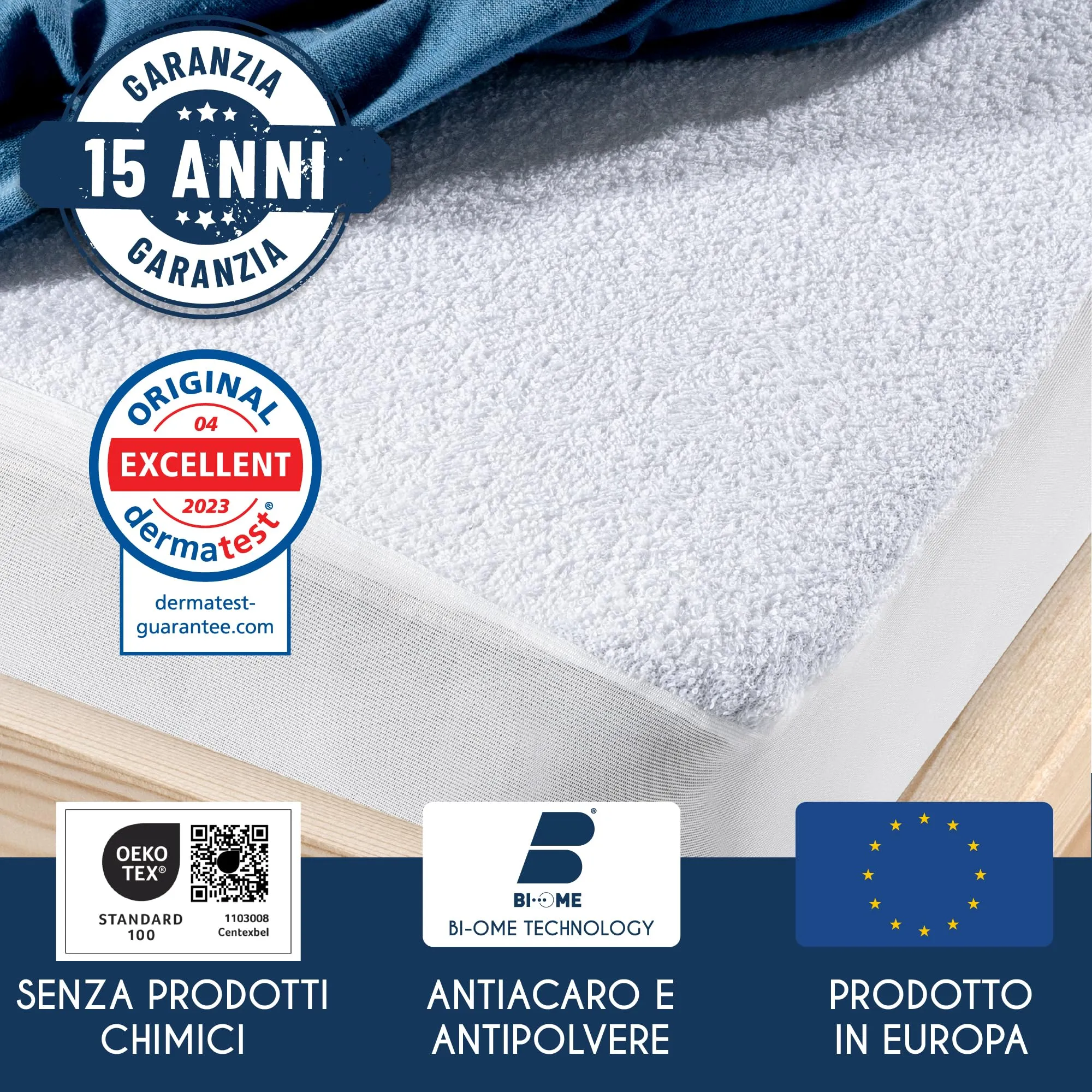 Dreamzie Coprimaterasso Singolo Impermeabile, 90x190cm, Set da 2 - immagine 3