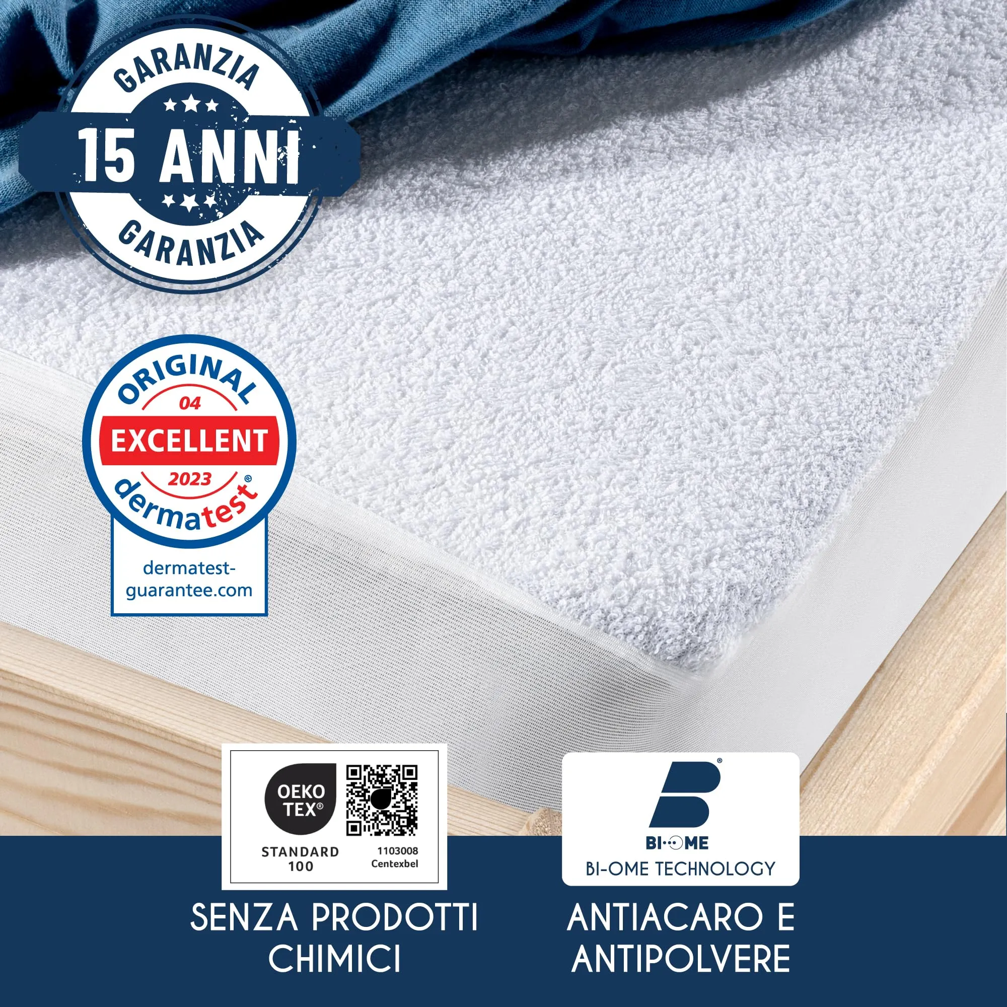 Dreamzie Coprimaterasso Singolo Impermeabile, 80x190cm, Cotone - immagine 3
