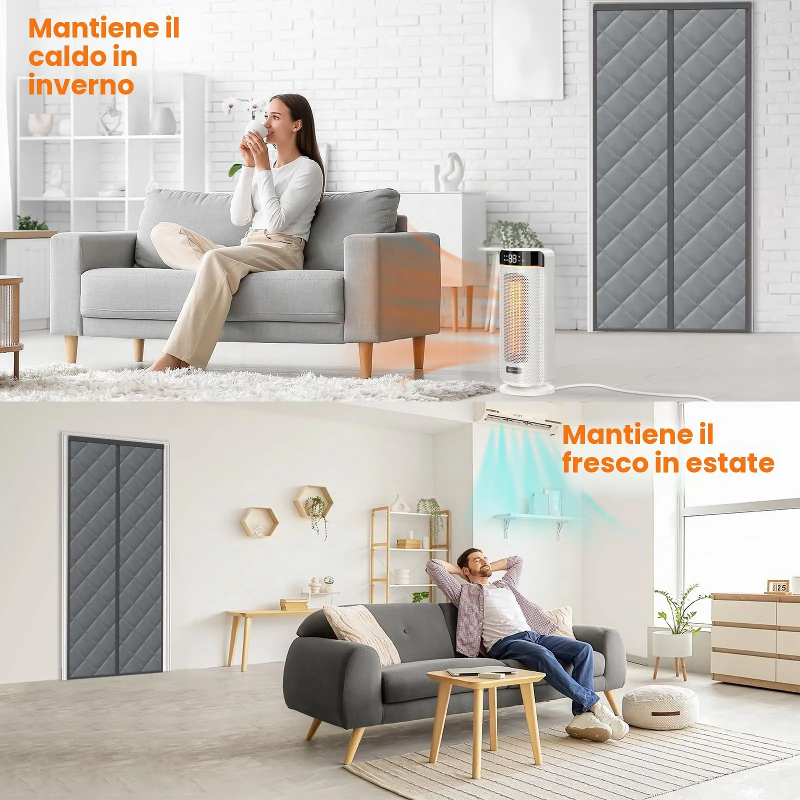 MYCARBON Zanzariera Tenda Termica Magnetica (120x220cm) - immagine 3