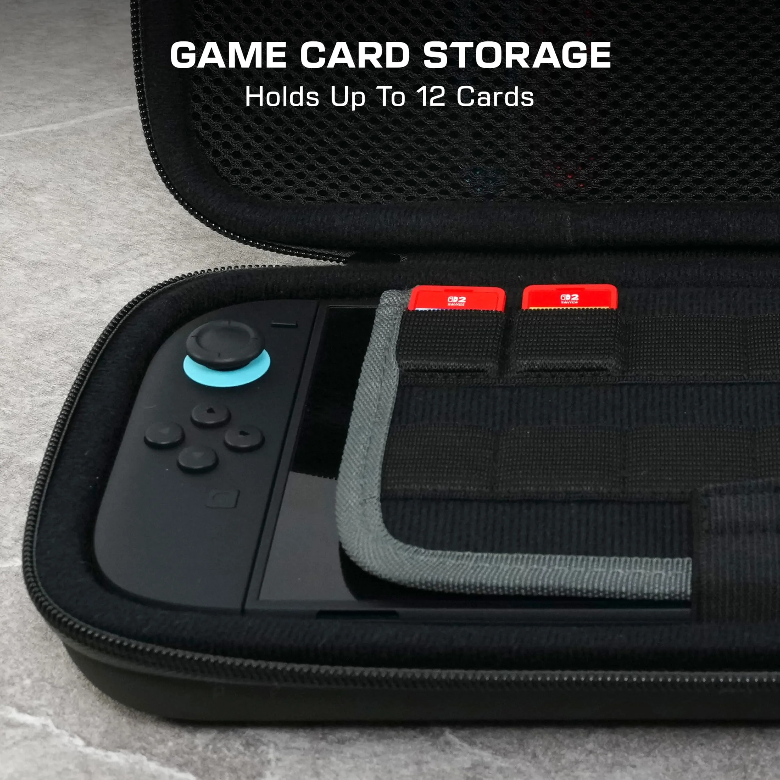 Turtle Beach PlayTrek Custodia da viaggio per Nintendo Switch 2, Charcoal Black - immagine 6