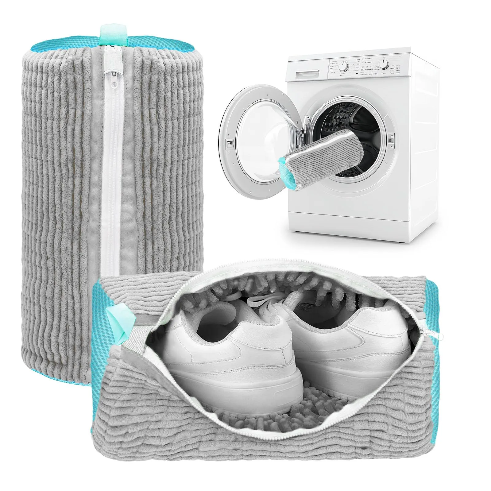 ZENO Shoe Washing Bag, 2 Pezzi Sacchetto Porta Scarpe per Lavatrice - immagine 1
