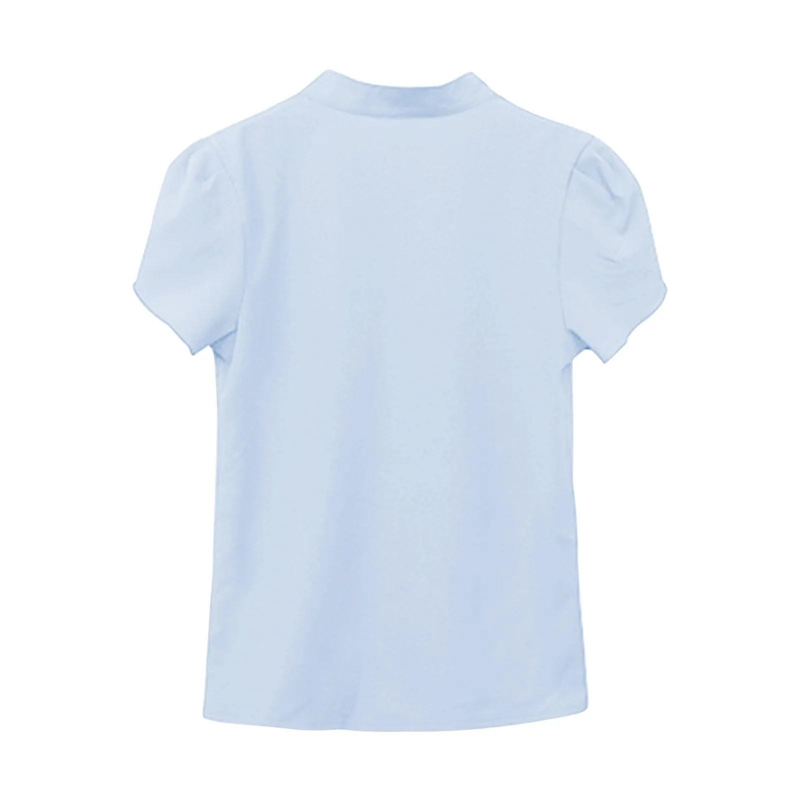 Uwdiohq T-Shirt Slim Fit in Chiffon Bianco con Maniche a Volant Casual da Donna a Maniche Corte - immagine 4
