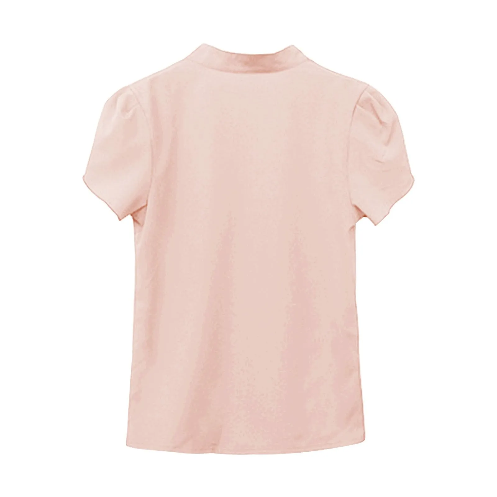 Uwdiohq Women's Slim Fit Chiffon T-Shirt, White, Short Sleeve with Ruffle Sleeves, Casual Summer Cotton Body - immagine 3