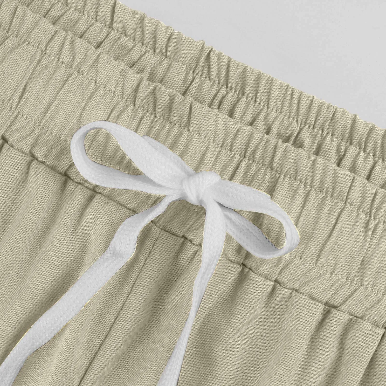 HEONSATI Pinocchietti Donna Pantaloni Capri in Cotone Elasticizzati Gamba Dritta Taglie Forti - immagine 5