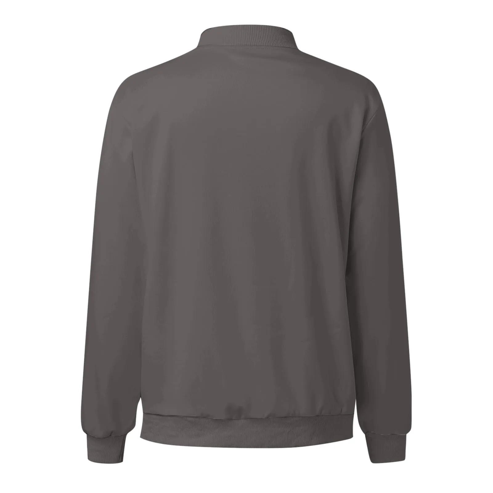 Generico Giacca Bomber Donna Primaverile Casual Zip Up Antivento con Tasche - immagine 4