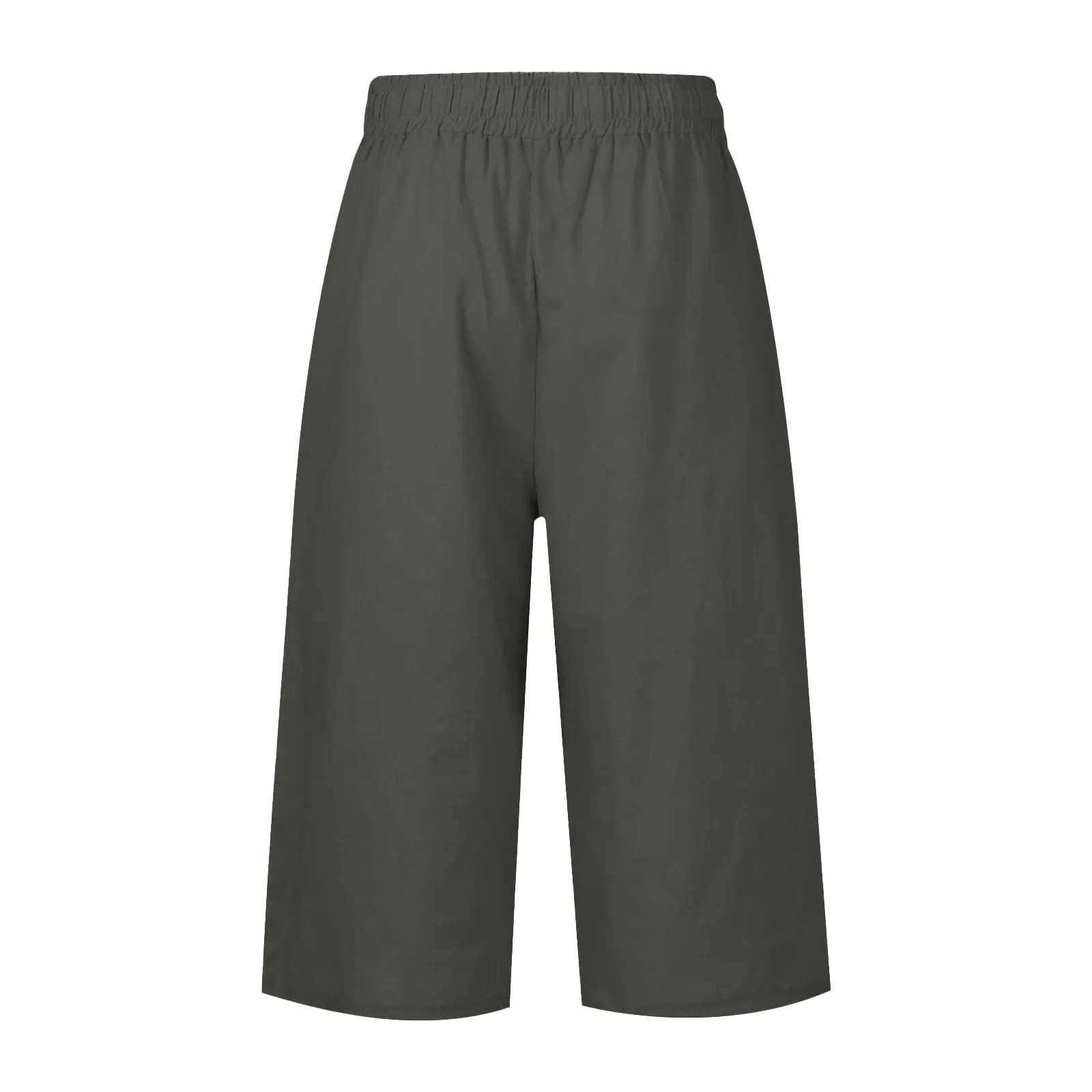 HEONSATI Pinocchietti Donna Sportivi Pantaloni Capri in Cotone Coulisse Regolabile Gamba Dritta Taglie Forti Elasticizzati - immagine 4
