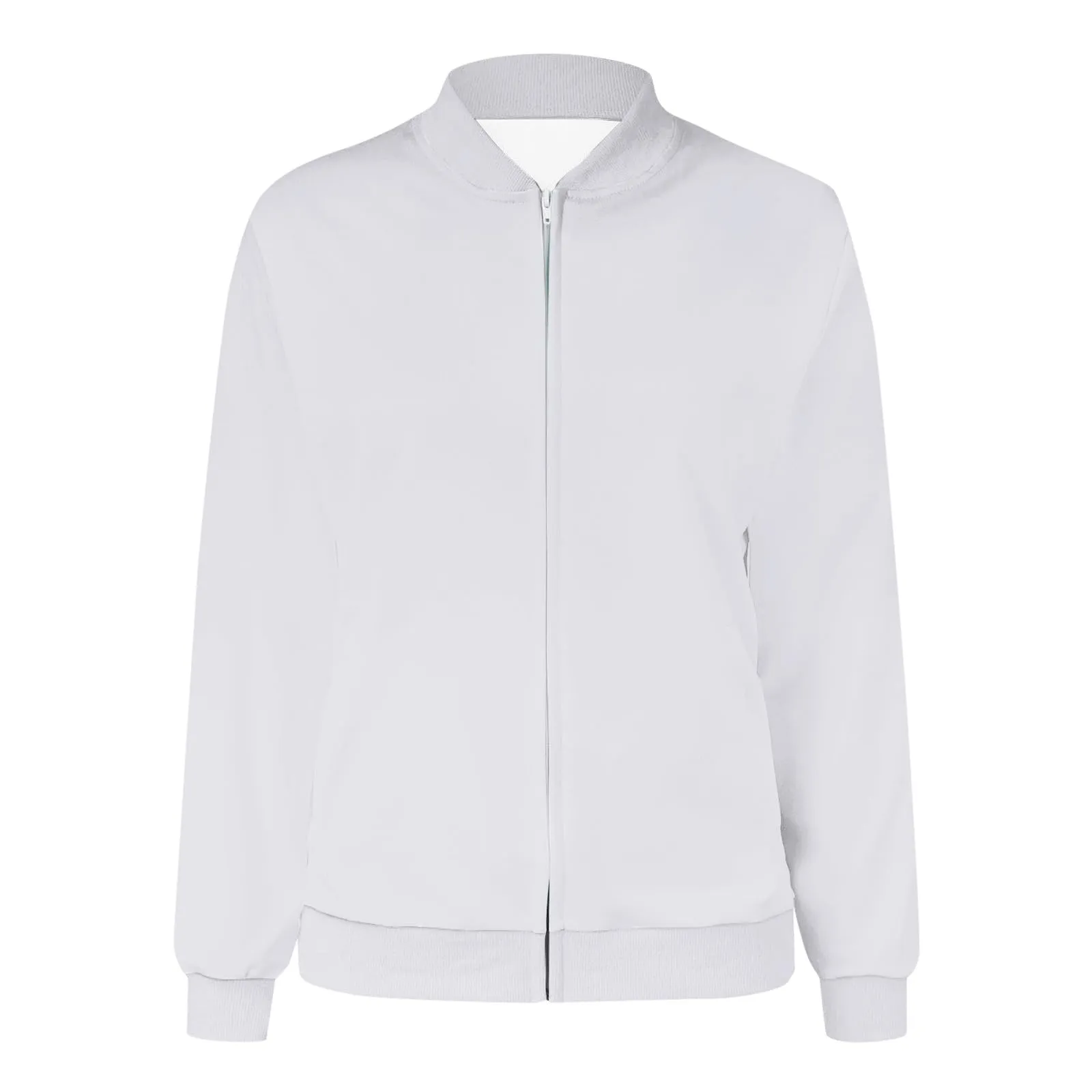 Generico Giubbotto Bomber Donna Blouson Giacca Casual Pilota Manica Lunga Zip Up Corto Leggera - immagine 3
