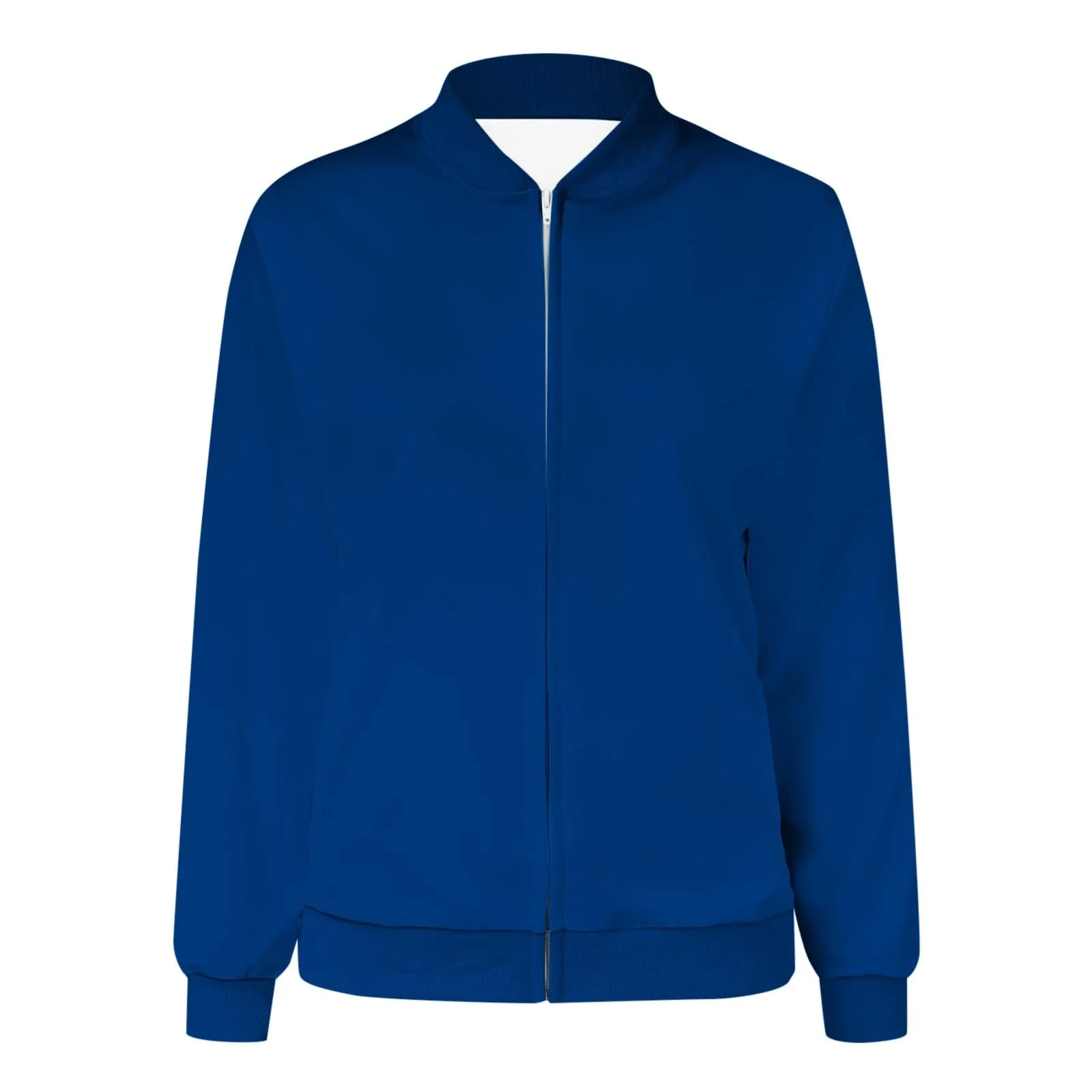 Generico Giubbino Leggero Donna Giacca Mezza Stagione Bomber Casual Zip Up Antivento con Tasche - immagine 3