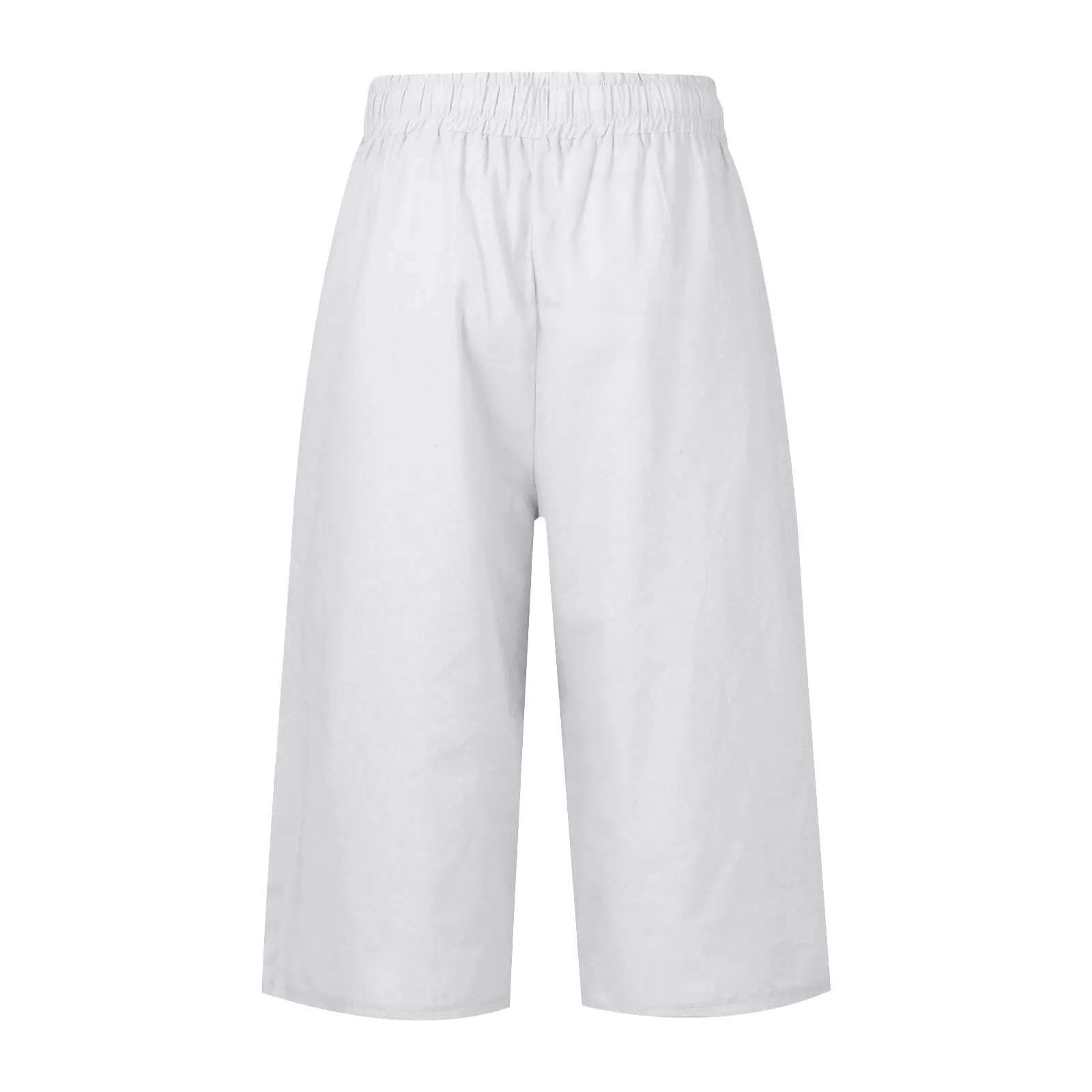 HEONSATI Pantaloni Pinocchietti Donna Estivi in Cotone Capri 7/8 con Coulisse Regolabile - immagine 4