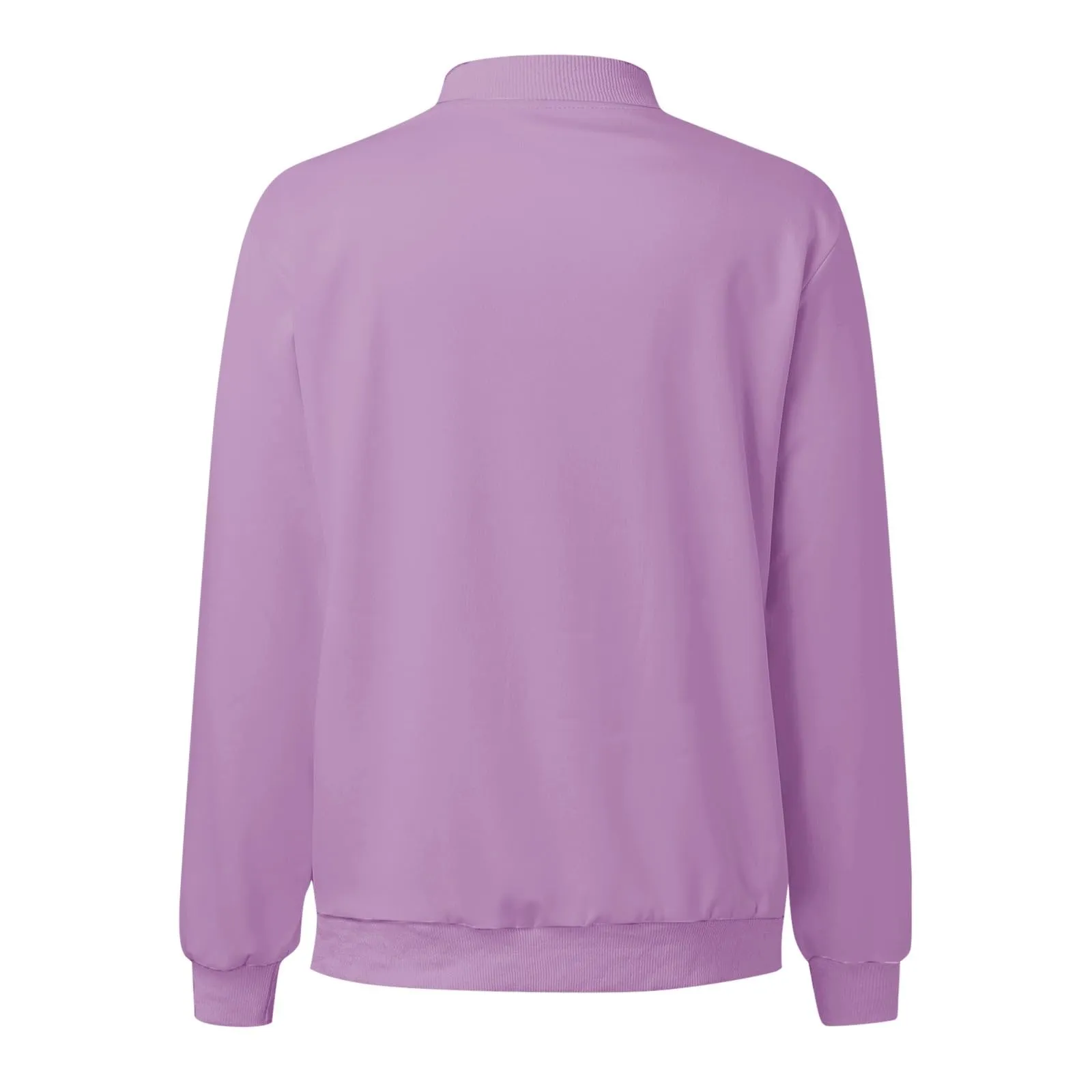 Generico Giubbino Leggero Donna Giacca Bomber Casual Zip Up Antivento con Tasche - immagine 4