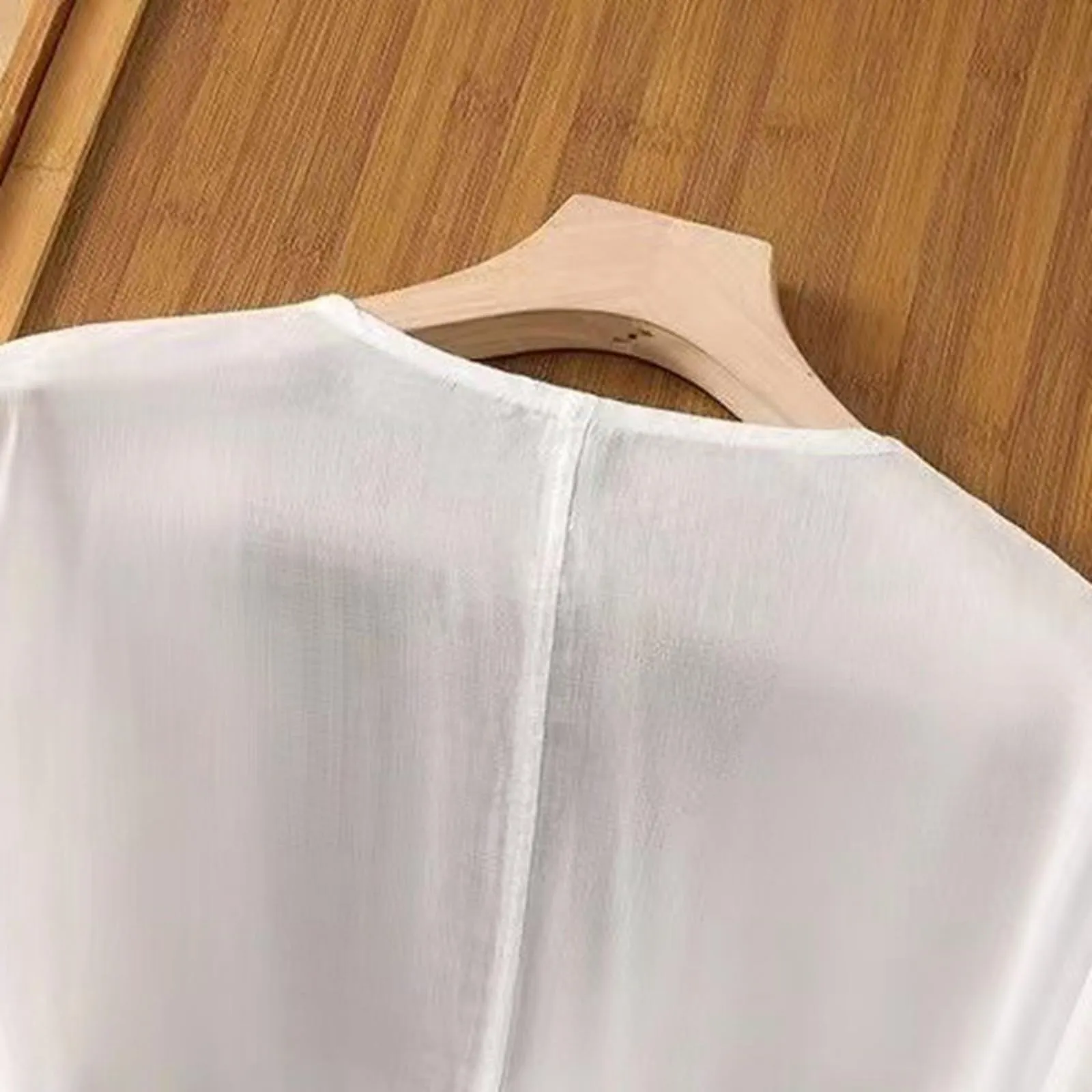 Vhersily Cardigan Donna Coprispalle in Chiffon Bolero Estivo Front Lace Up Giacche da Sera Abiti da Sposa Hanfu Camicia di Lino - immagine 8