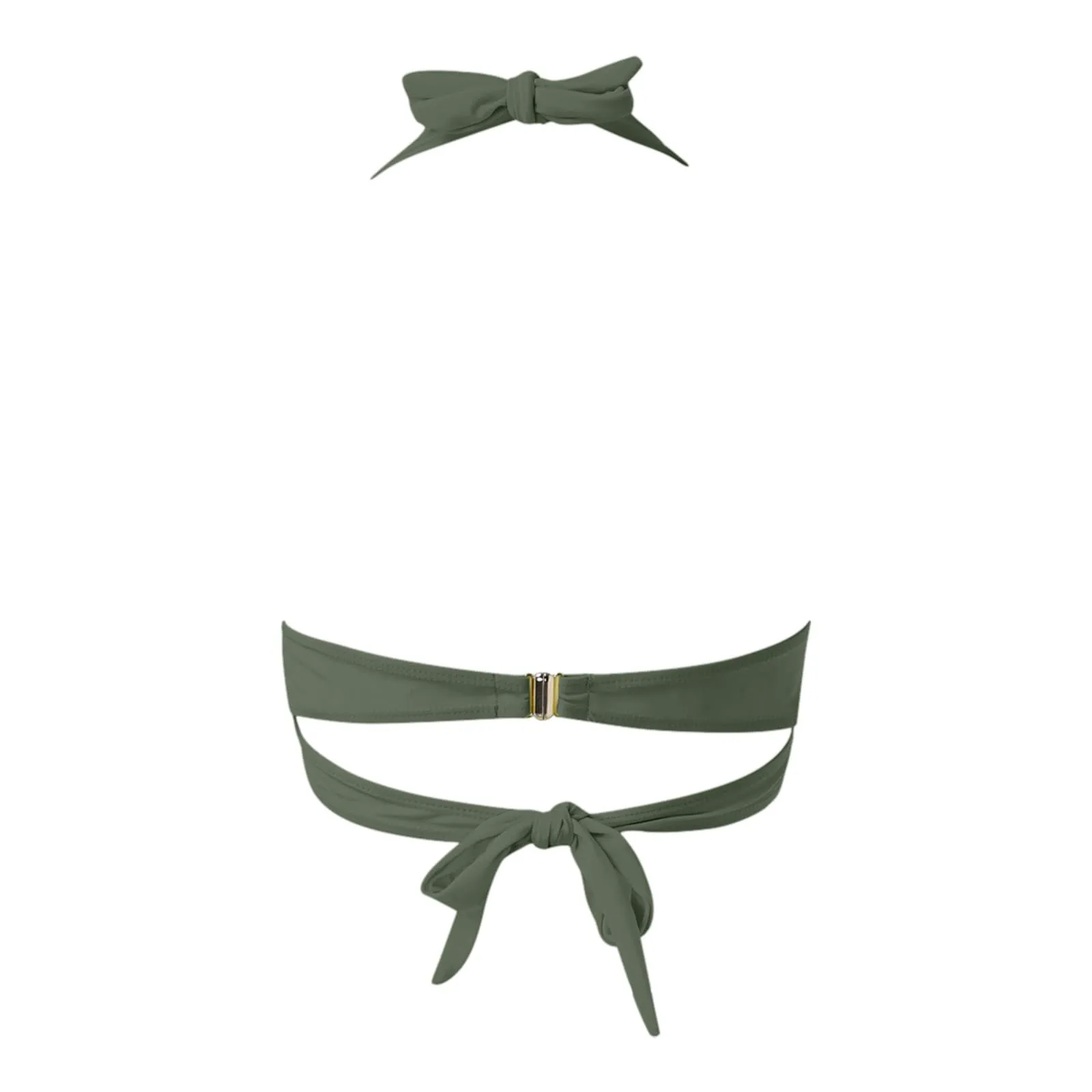 Generico Top Bikini Donna Scollo a V Push Up Imbottito con Imbottitura Rimovibile e Spalline Incrociate - immagine 5