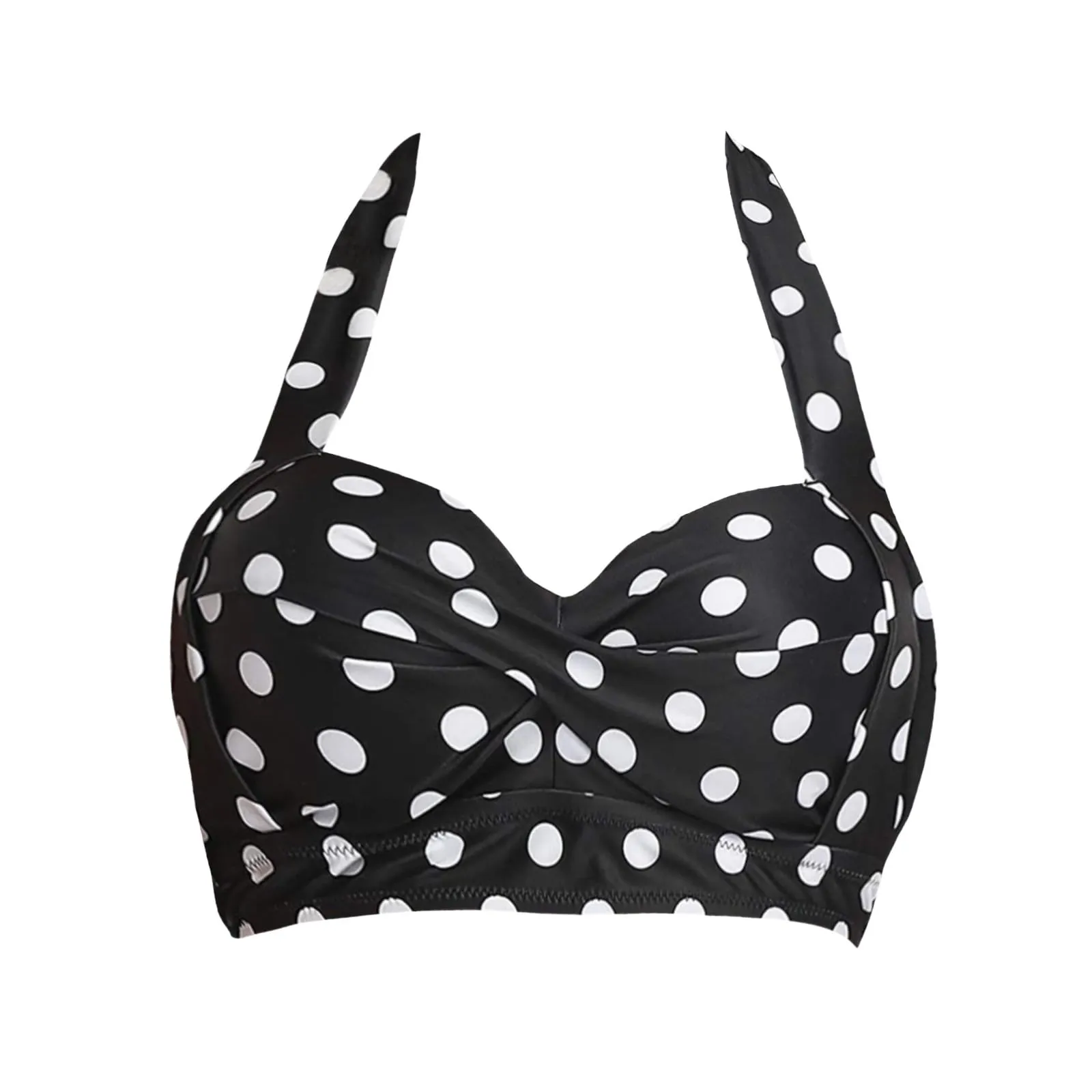 Generico Top Bikini Donna Scollo a V Push Up Imbottito con Imbottitura Rimovibile e Allacciatura Incrociata - immagine 4