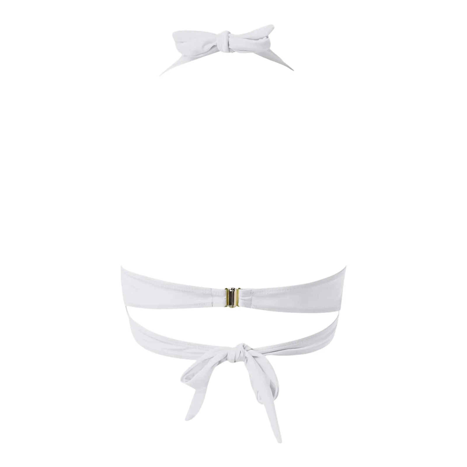Generico Top Bikini Donna Scollo a V Push Up Imbottito con Spalline Incrociate - immagine 5
