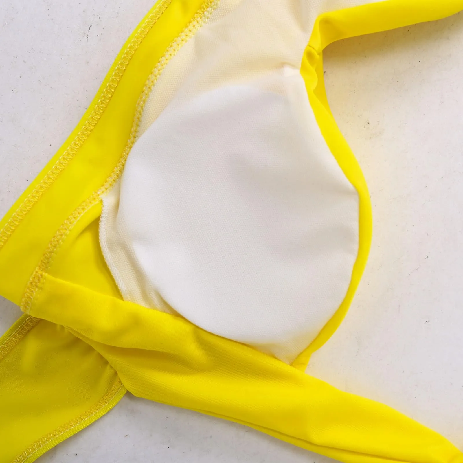 Generico Top Bikini Donna Scollo a V Push Up Imbottito con Spalline Incrociate - immagine 6