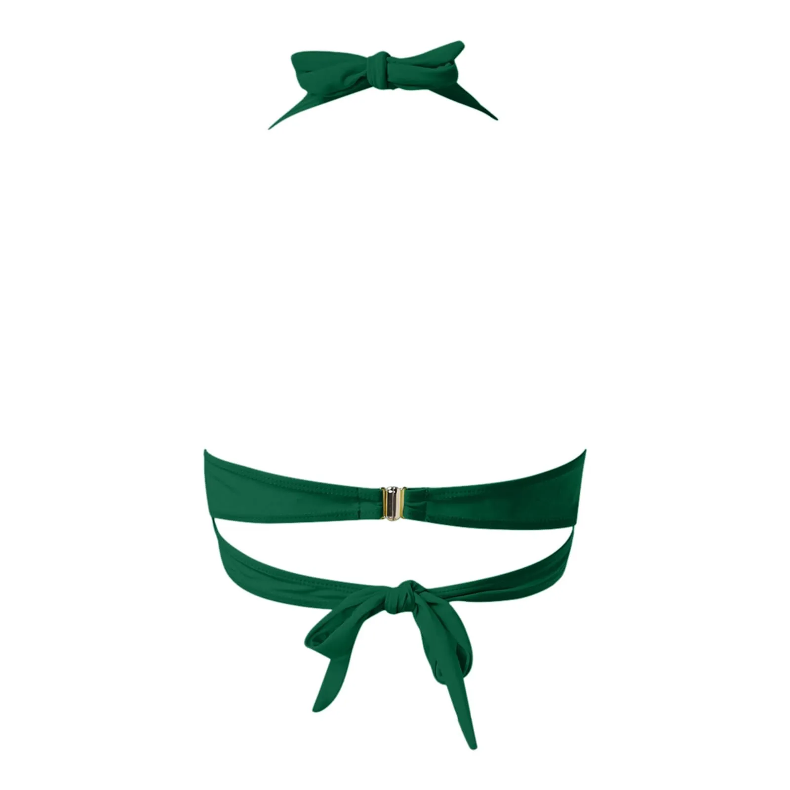 Generico Top Bikini Donna Scollo a V Push Up Imbottito con Allacciatura Incrociata - immagine 5