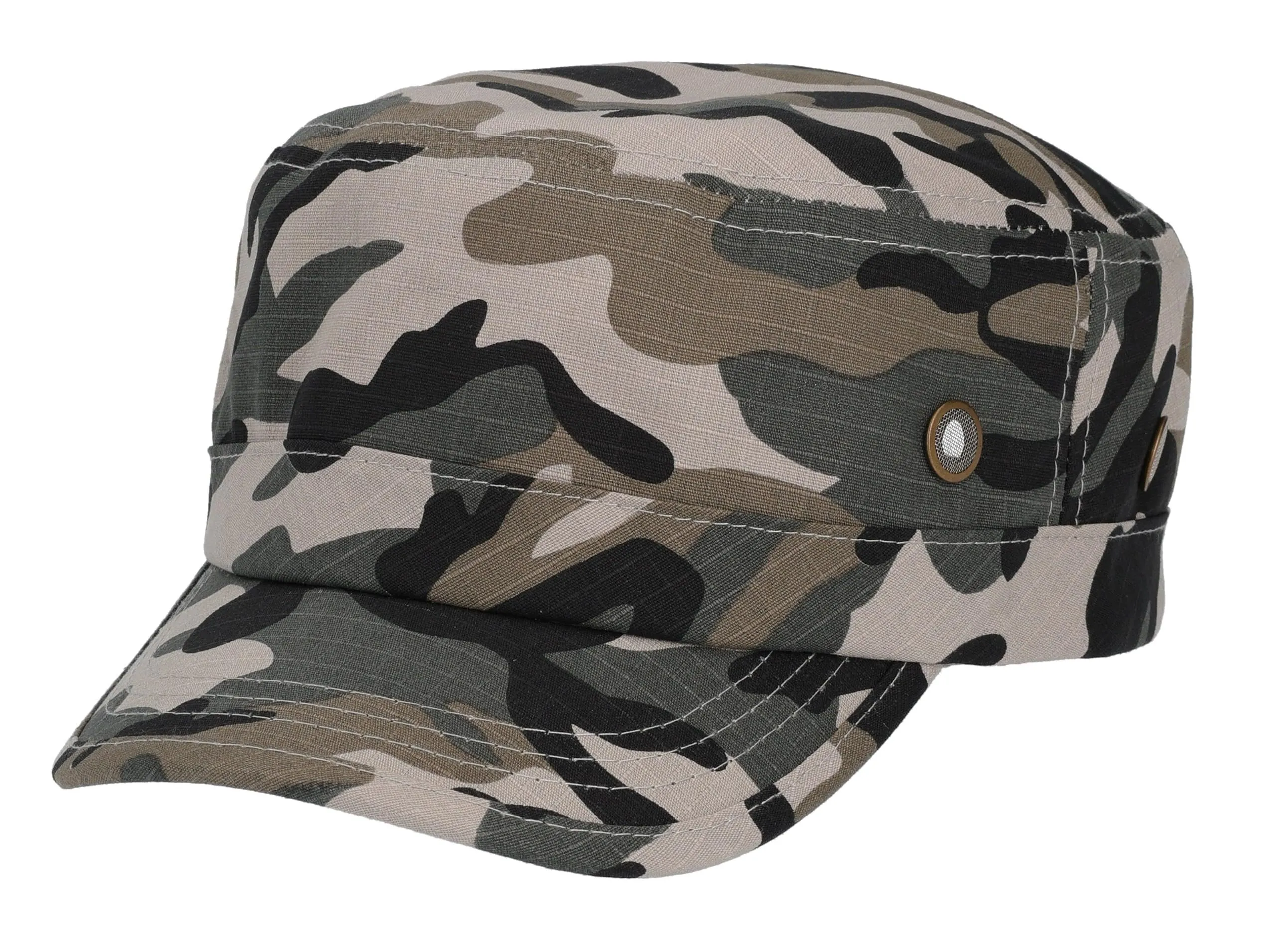 Riki Browns Cappello Militare in Cotone Ripstop, Visiera Regolabile, Camouflage, Taglia Unica - immagine 1