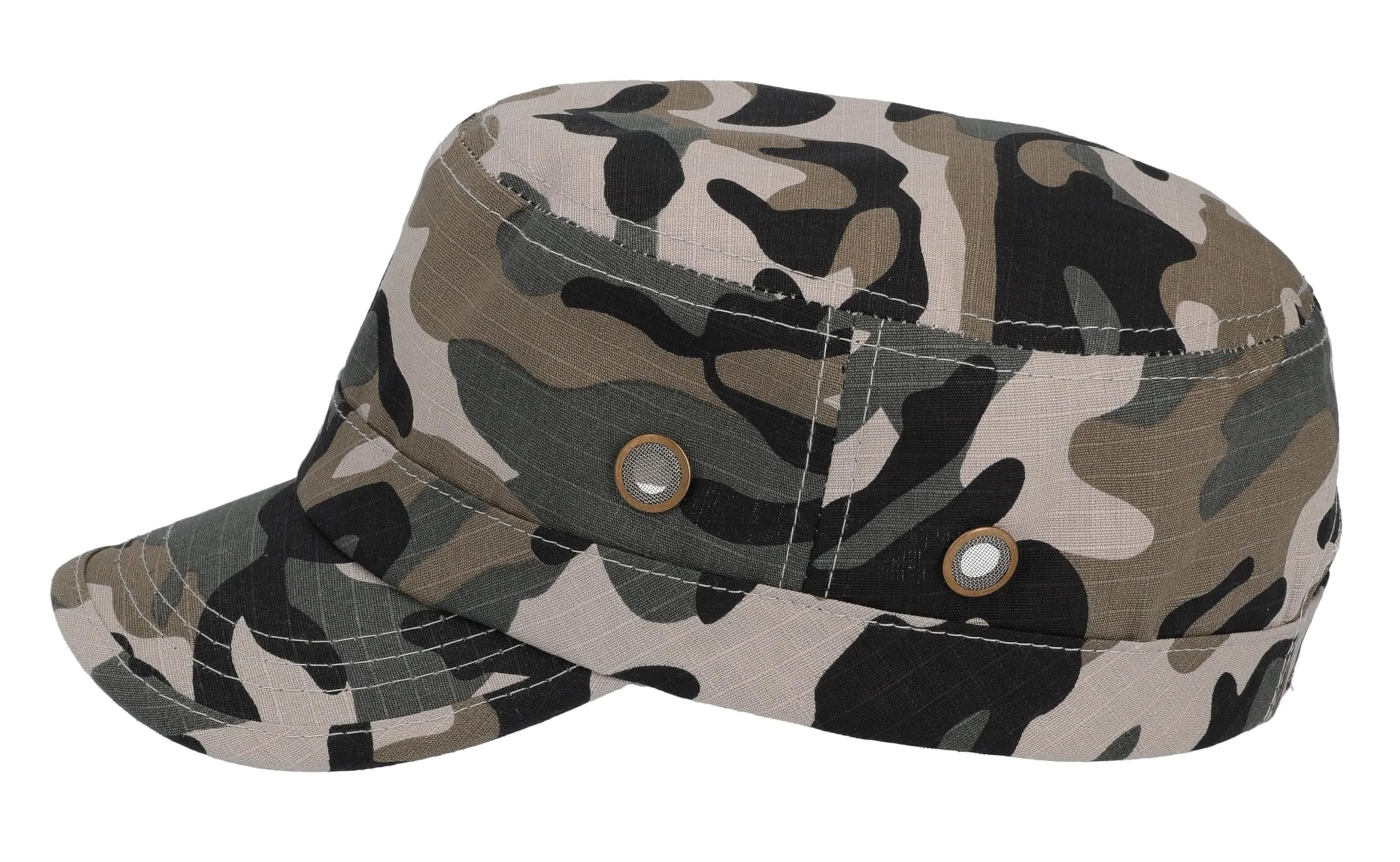 Riki Browns Cappello Militare in Cotone Ripstop, Visiera Regolabile, Camouflage, Taglia Unica - immagine 2